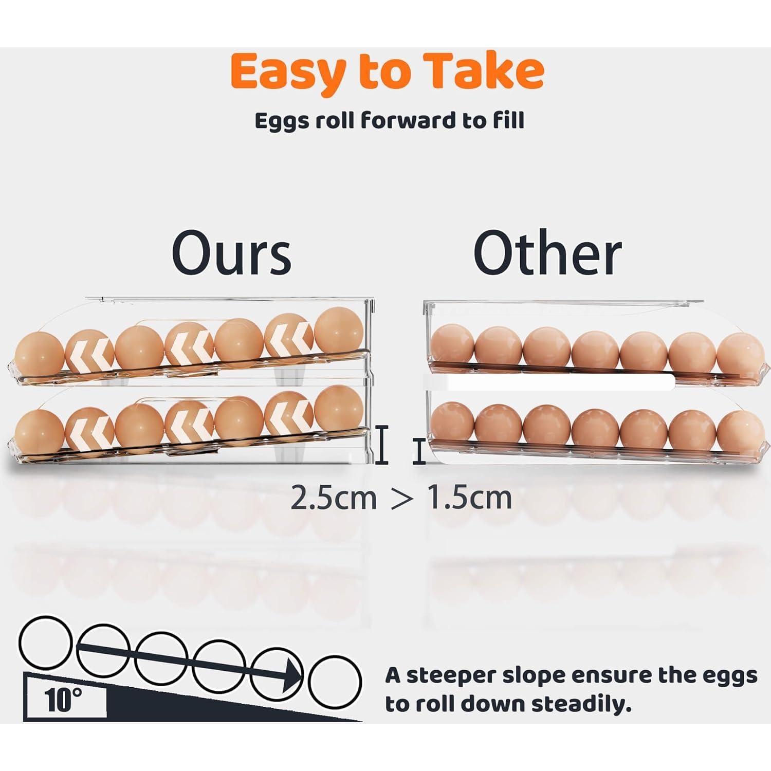 Soporte para Huevos SMRCAD 36-42 Huevos Apilable con Tapa