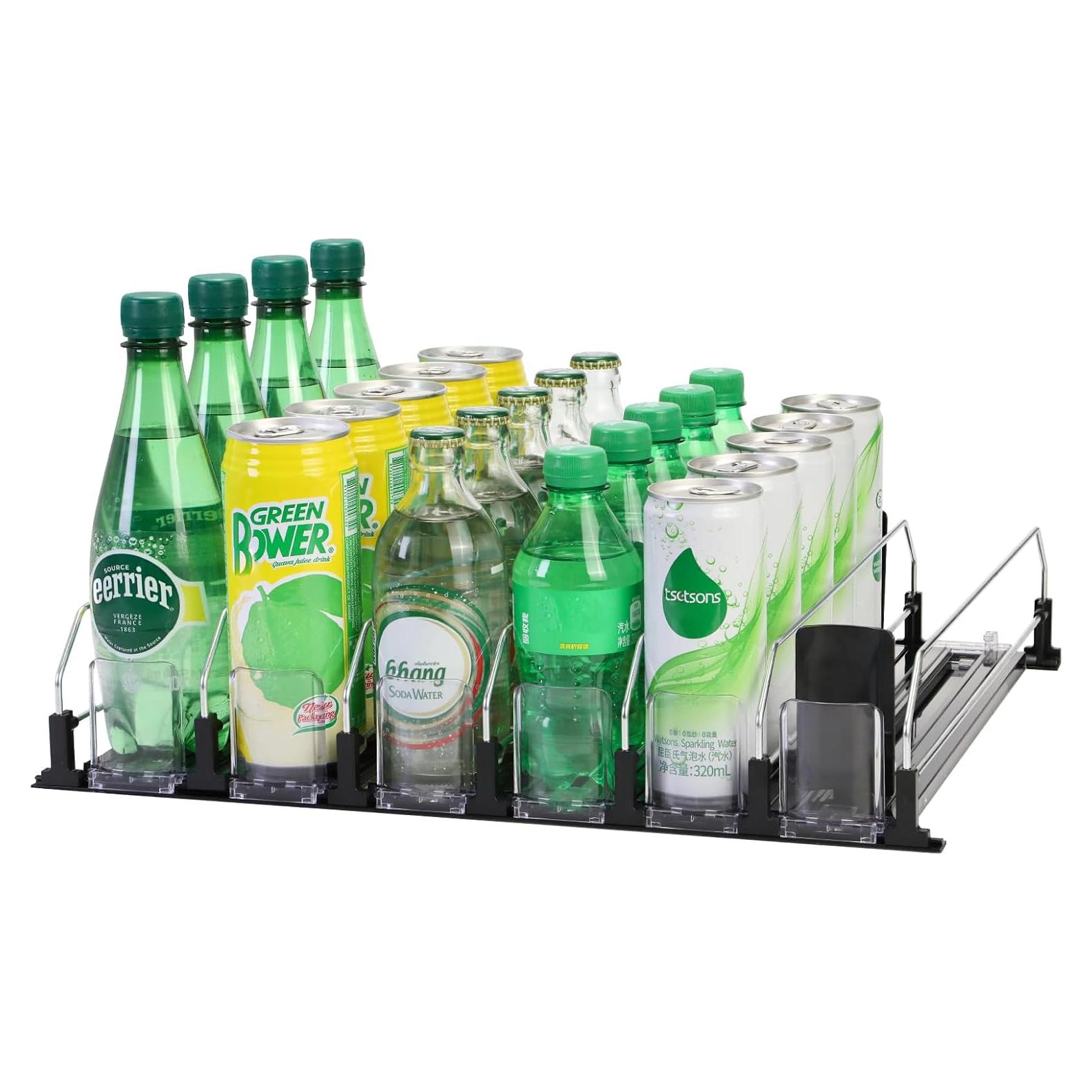 Organizador de Bebidas Herryero para Nevera, 6 Filas, 30-35 Latas
