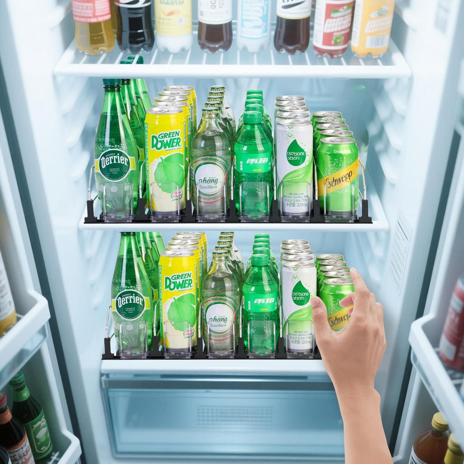 Organizador de Bebidas Herryero para Nevera, 6 Filas, 30-35 Latas