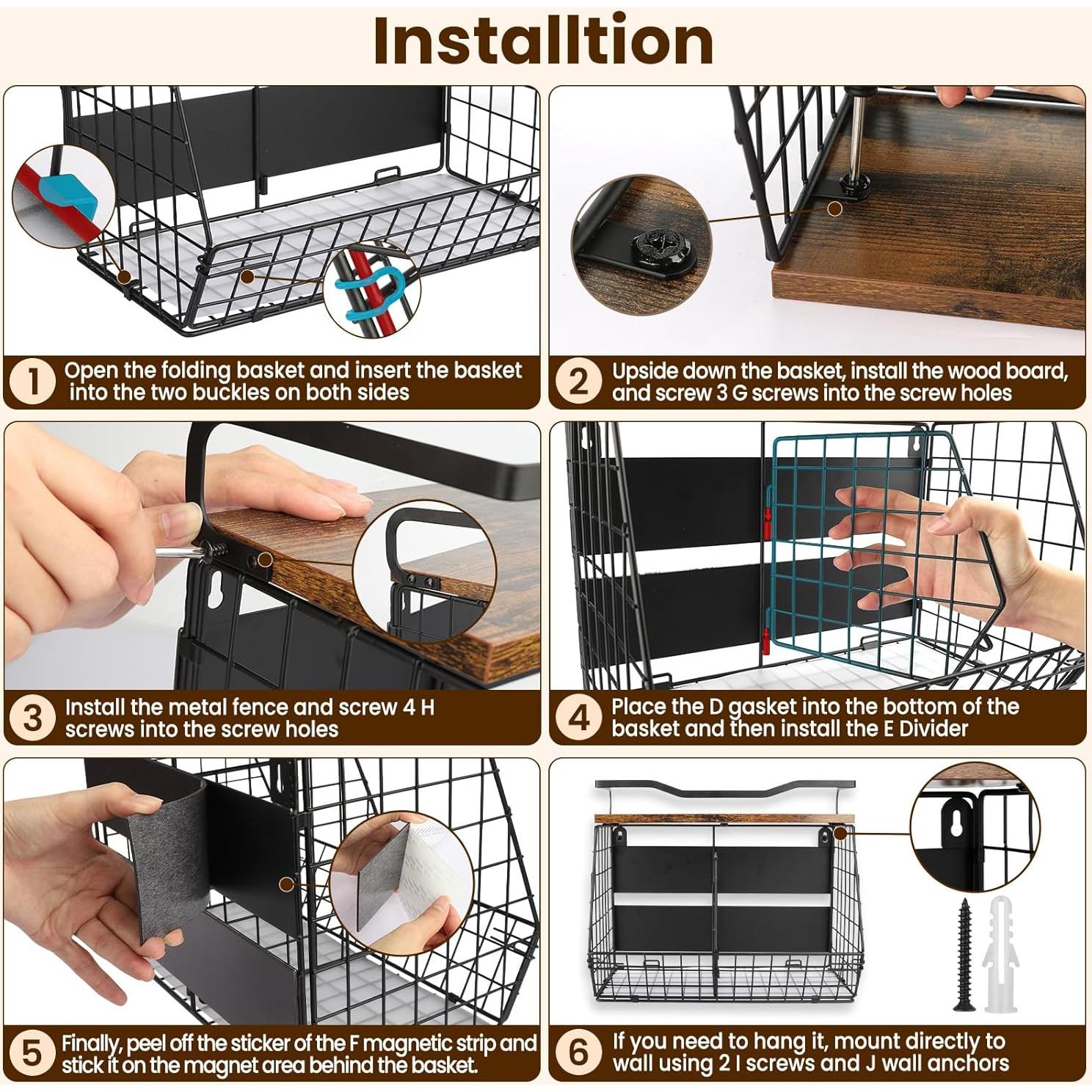 Estante Magnético Jijoe para Nevera 35x17x29.5cm, Almacenamiento de Frutas y Especias