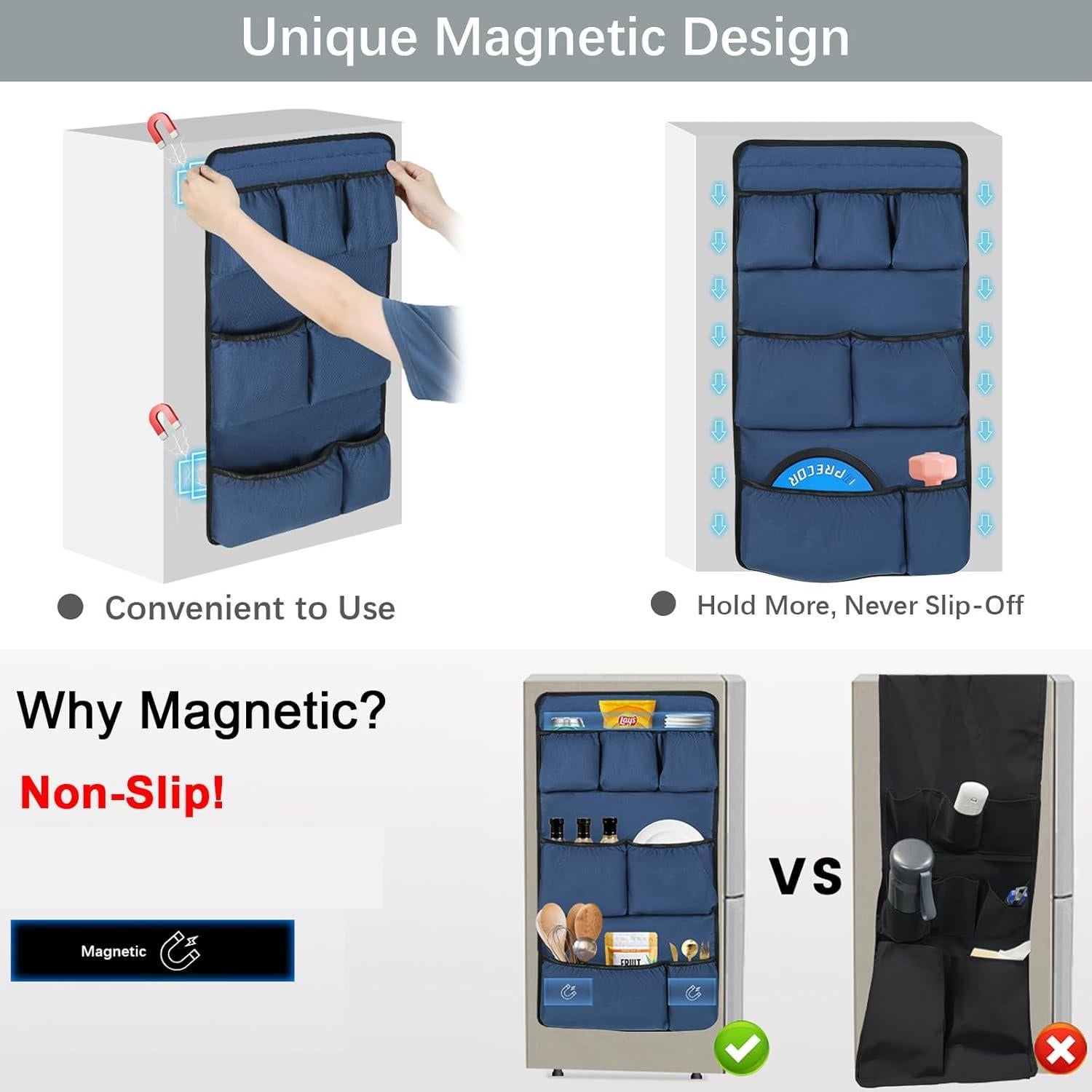 Organizador Magnético para Mini Nevera WOMACO - 2 Paquetes Azul