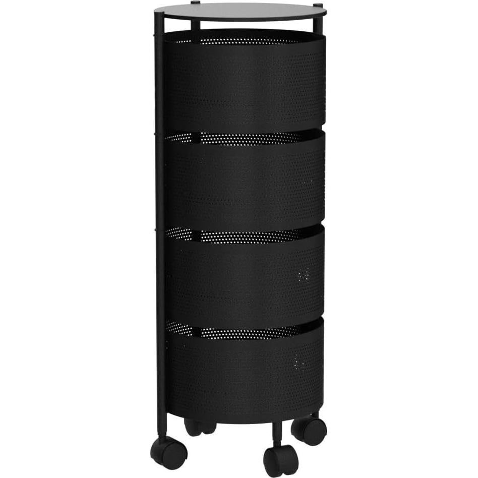 Estante de Almacenamiento de Cocina JAQ 4 Niveles Negro