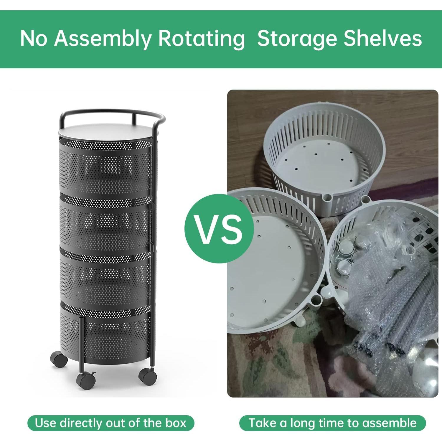 Estante de Almacenamiento de Cocina JAQ 4 Niveles Negro