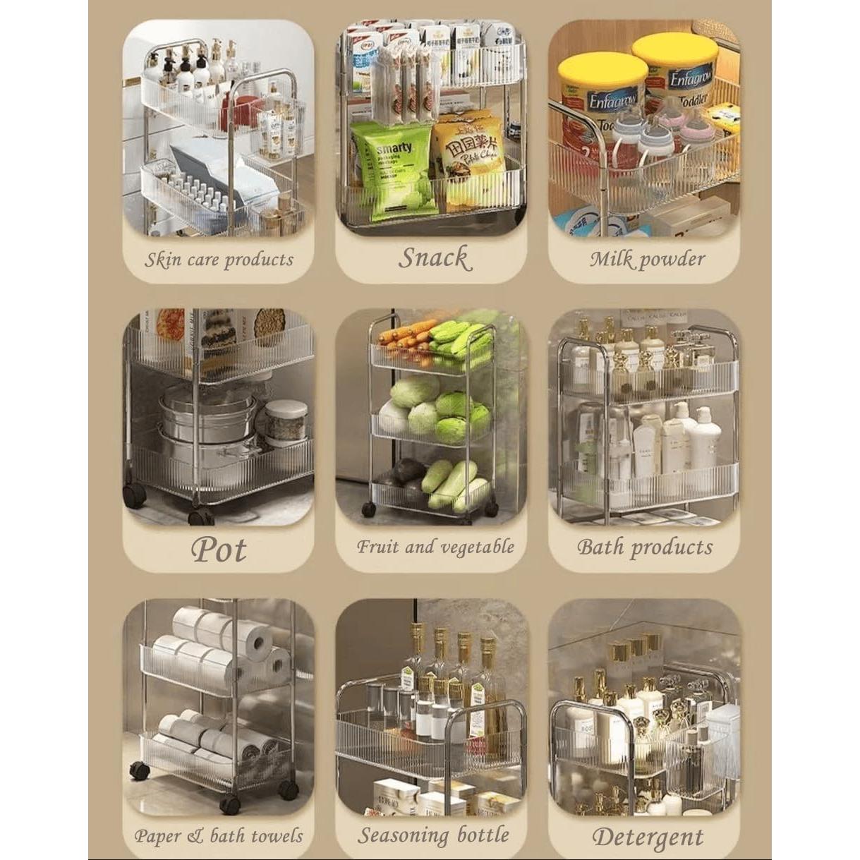 Carro Organizador de Almacenamiento Dalekana 4 Niveles 91 cm