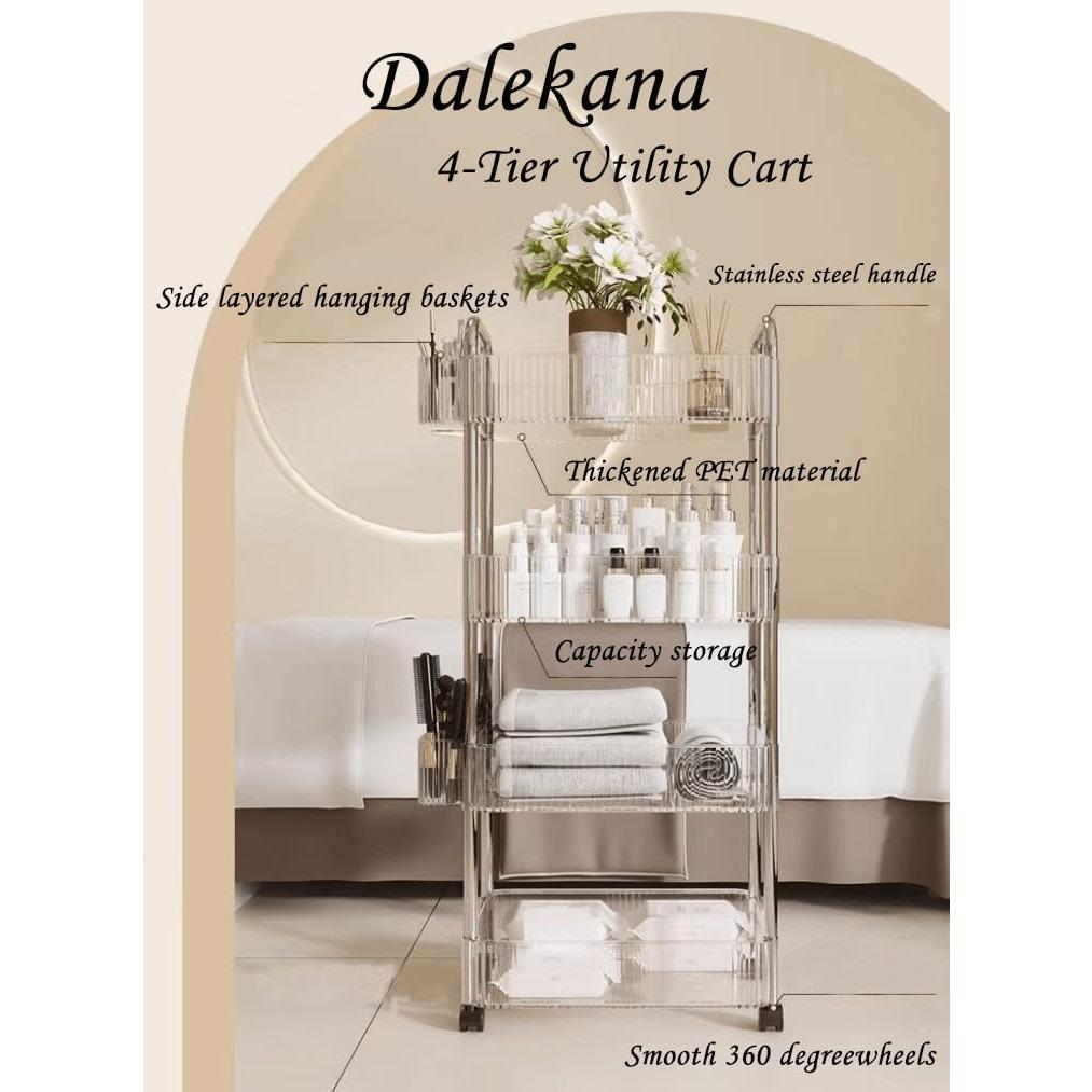 Carro Organizador de Almacenamiento Dalekana 4 Niveles 91 cm