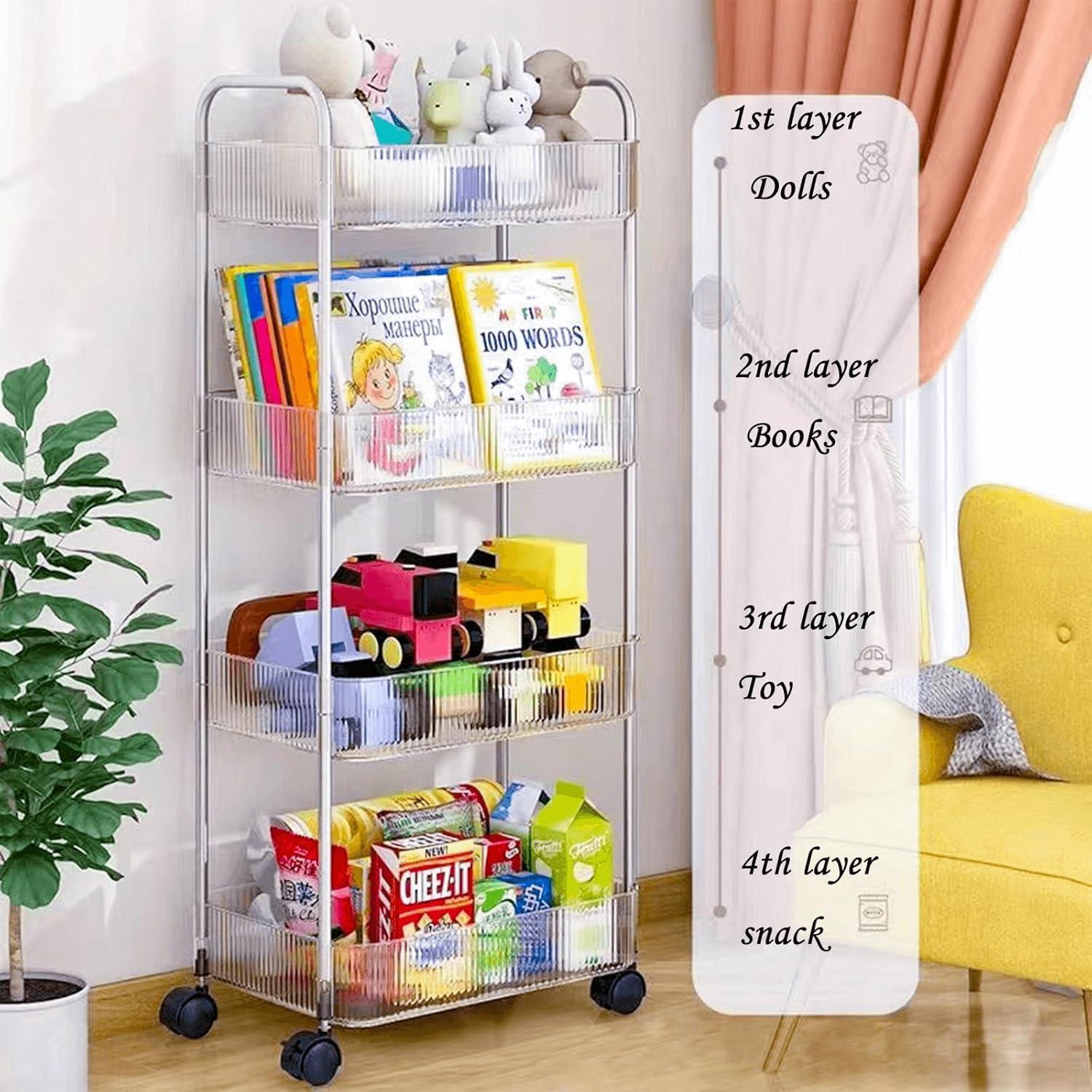 Carro Organizador de Almacenamiento Dalekana 4 Niveles 91 cm