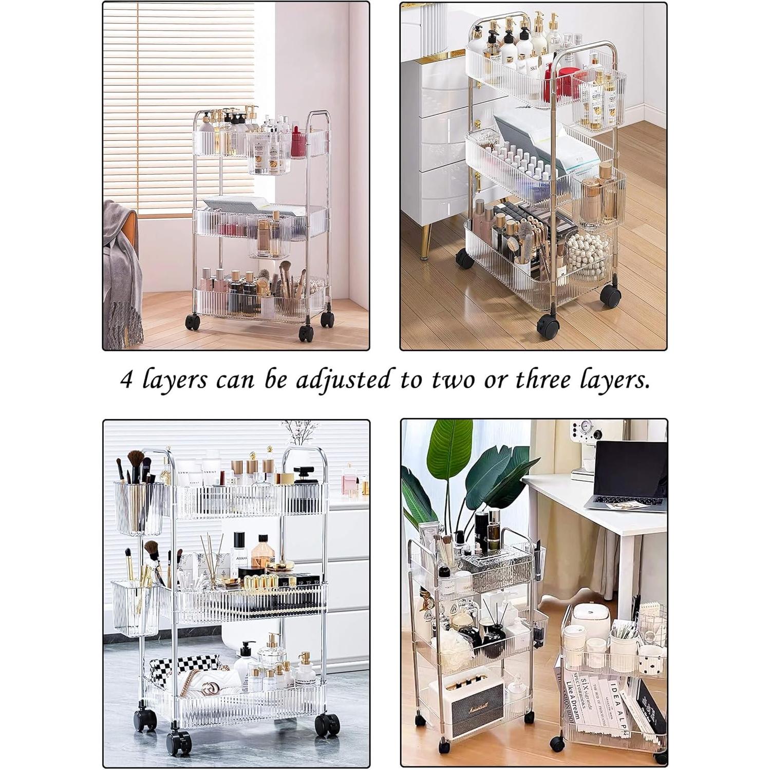 Carro Organizador de Almacenamiento Dalekana 4 Niveles 91 cm