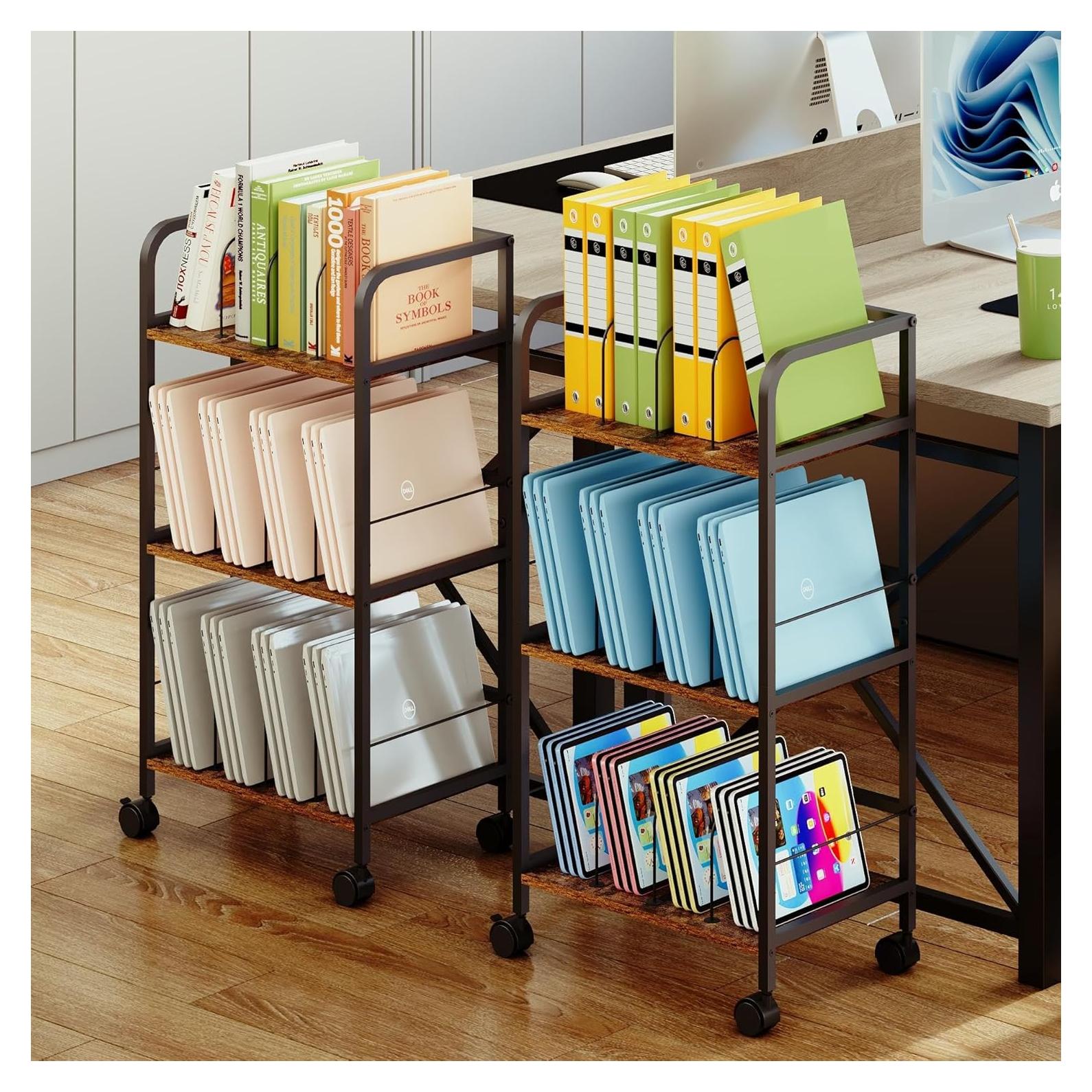 Carro de Archivos Rodante Feyejade 3 Niveles con Ruedas