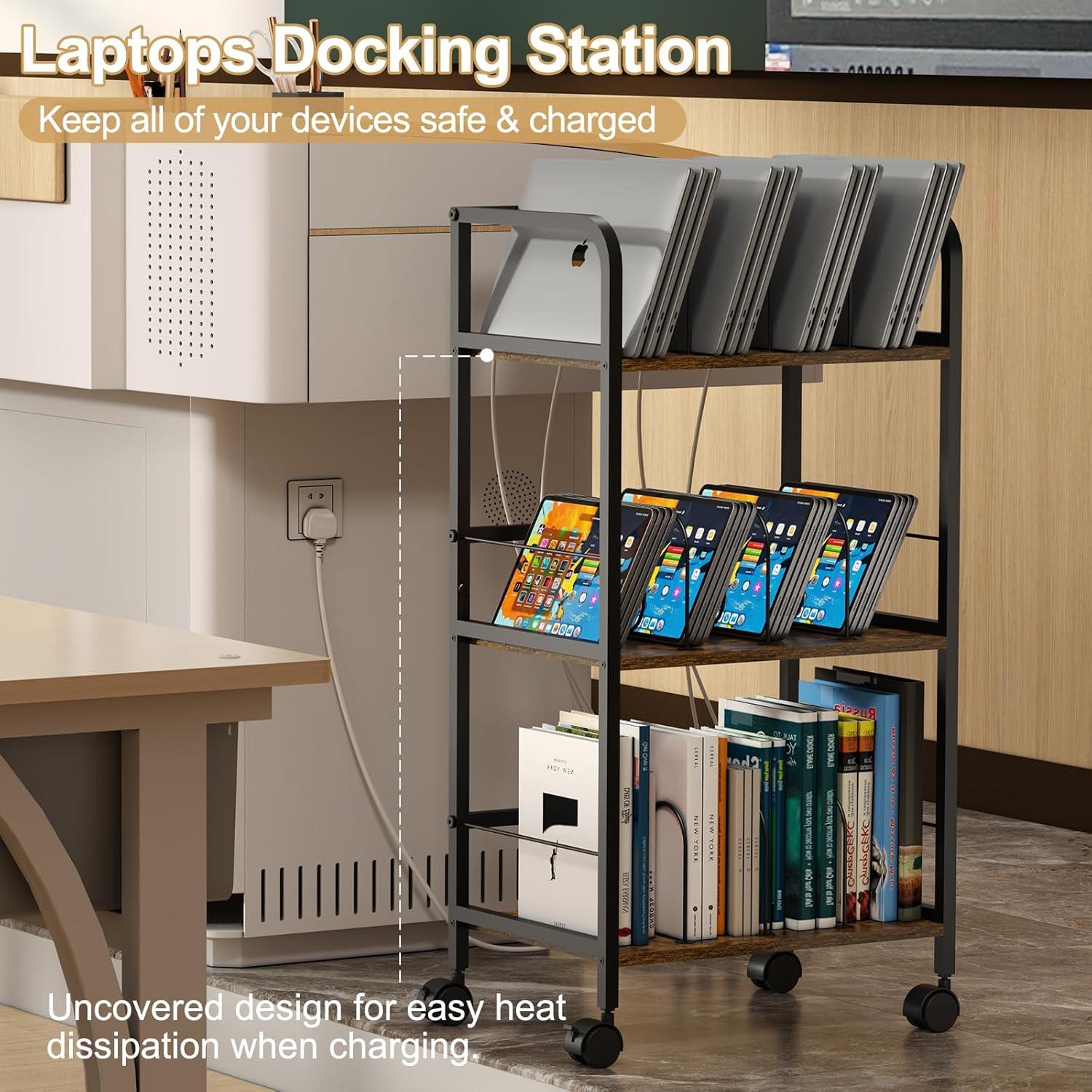 Carro de Archivos Rodante Feyejade 3 Niveles con Ruedas