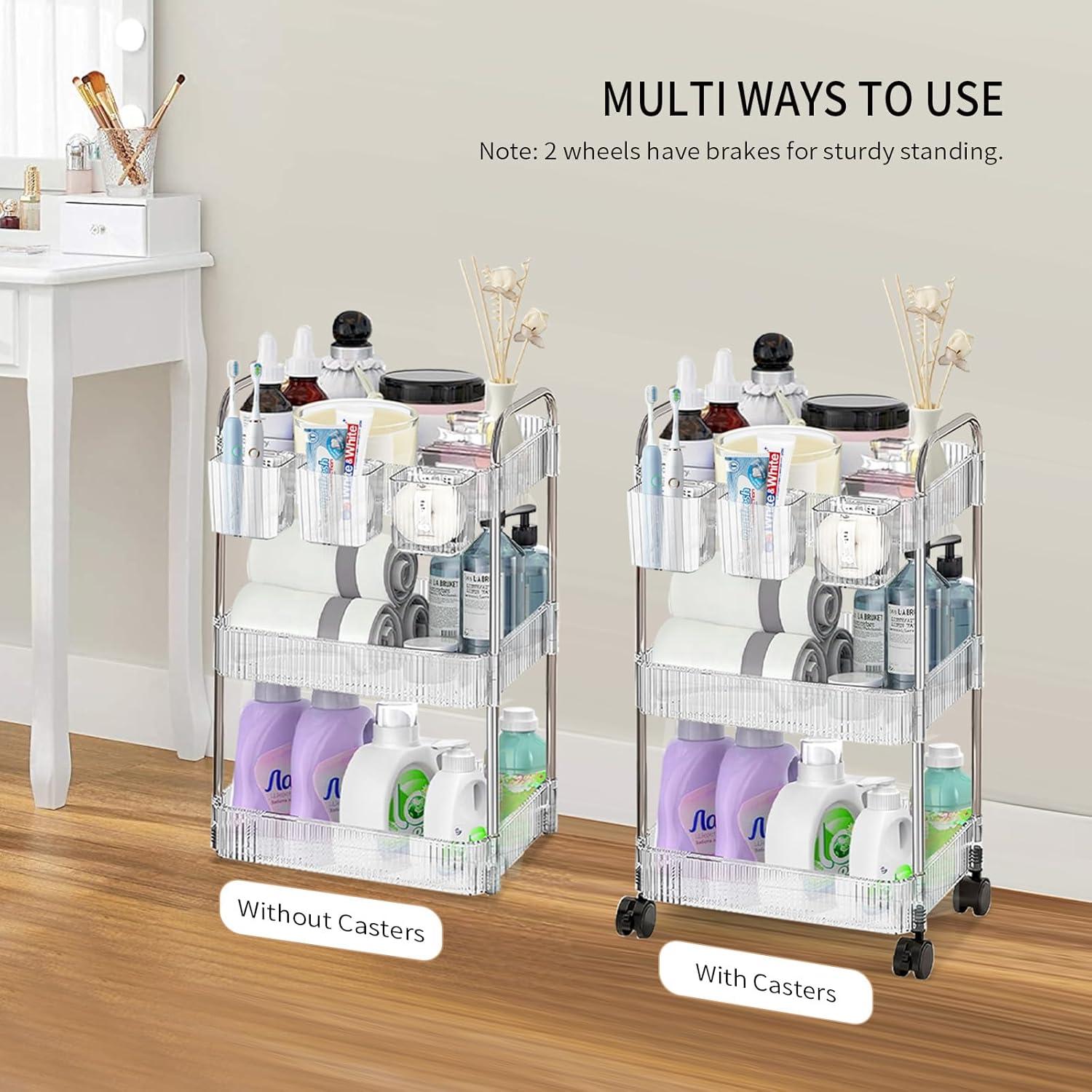 Carro Rodante de Almacenamiento DKALIO 4 Niveles Acrílico