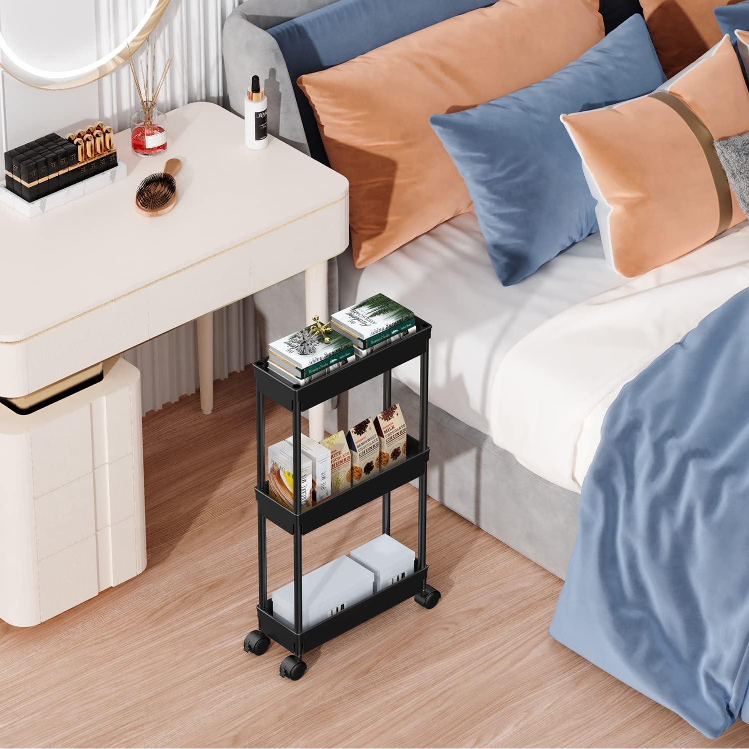 Carro Rodante de Almacenamiento Sooyee 3 Niveles Negro