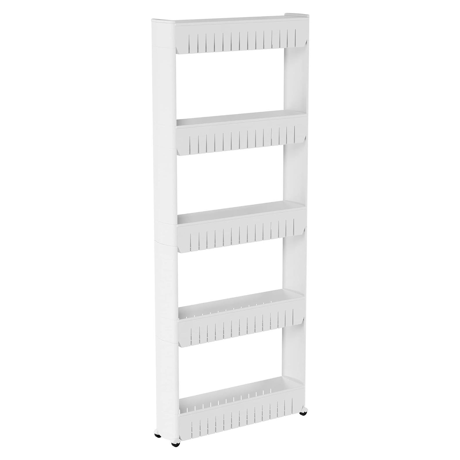 Carro de Almacenamiento Delgado Lavish Home 5 Niveles Blanco