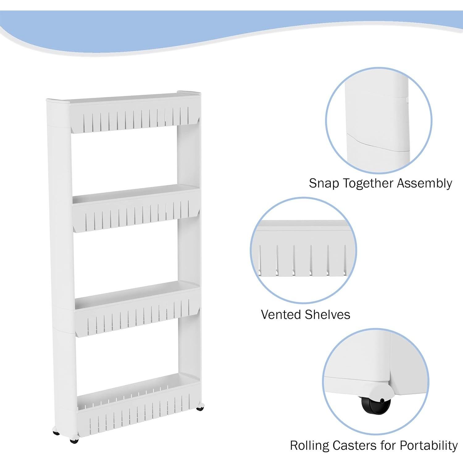 Carro Organizador de Almacenamiento 4 Niveles Everyday Home