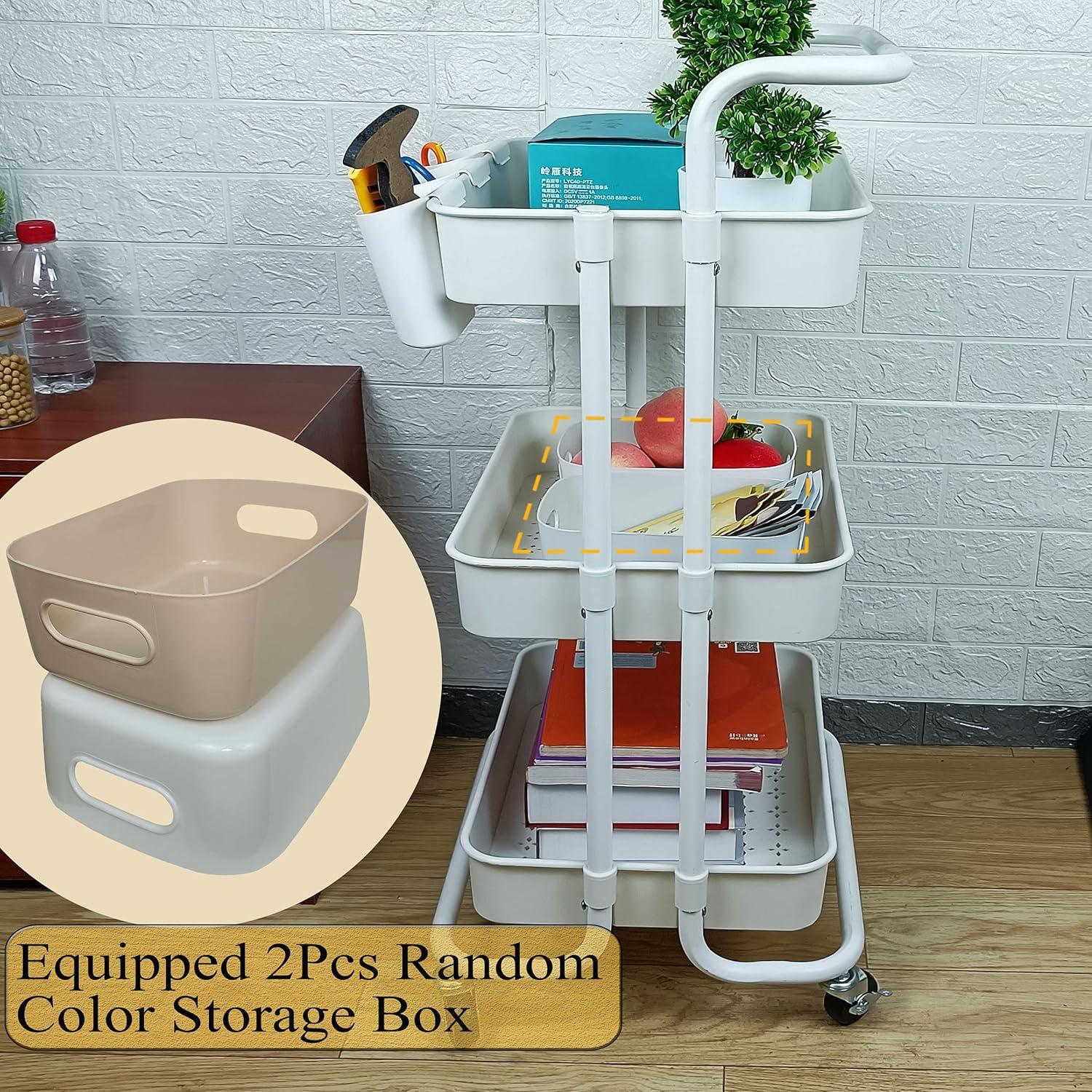 Carro Rodante de Almacenamiento Freletry 3 Niveles Blanco