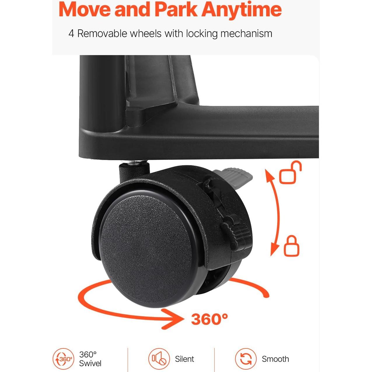 Carro de Almacenamiento Rodante VEVOR 6 Niveles Negro PP