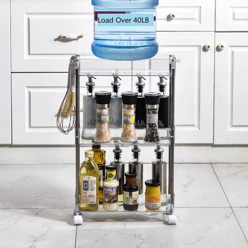 Carro de Almacenamiento Slim Chris.W 3 Niveles Transparente