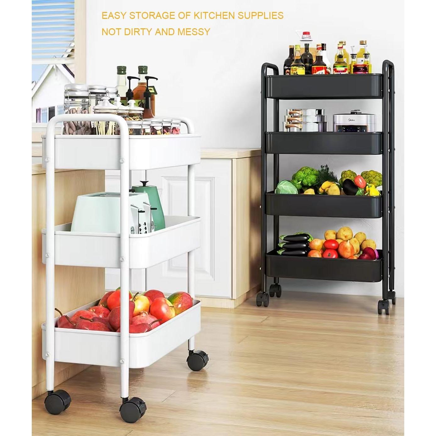 Carro de Utilidad Rodante XIUSHE 3 Niveles Negro 50kg