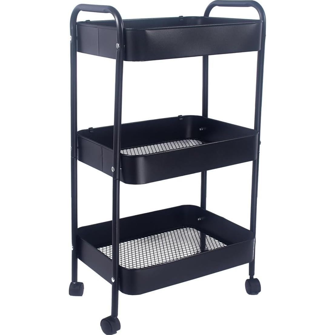 Carro de Utilidad Rodante XIUSHE 3 Niveles Negro 50kg