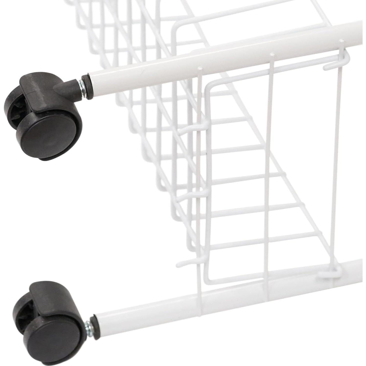 Carro de Almacenamiento Metálico 3 Niveles Esenciales Blanco