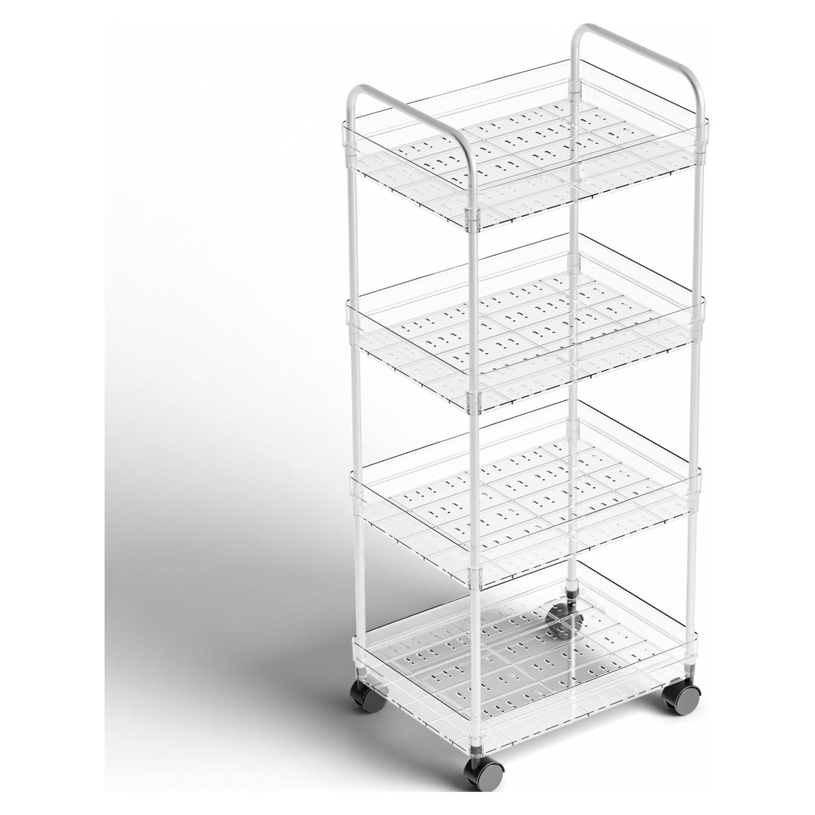 Carro Rodante de Almacenamiento Yieach Acrílico 4 Niveles