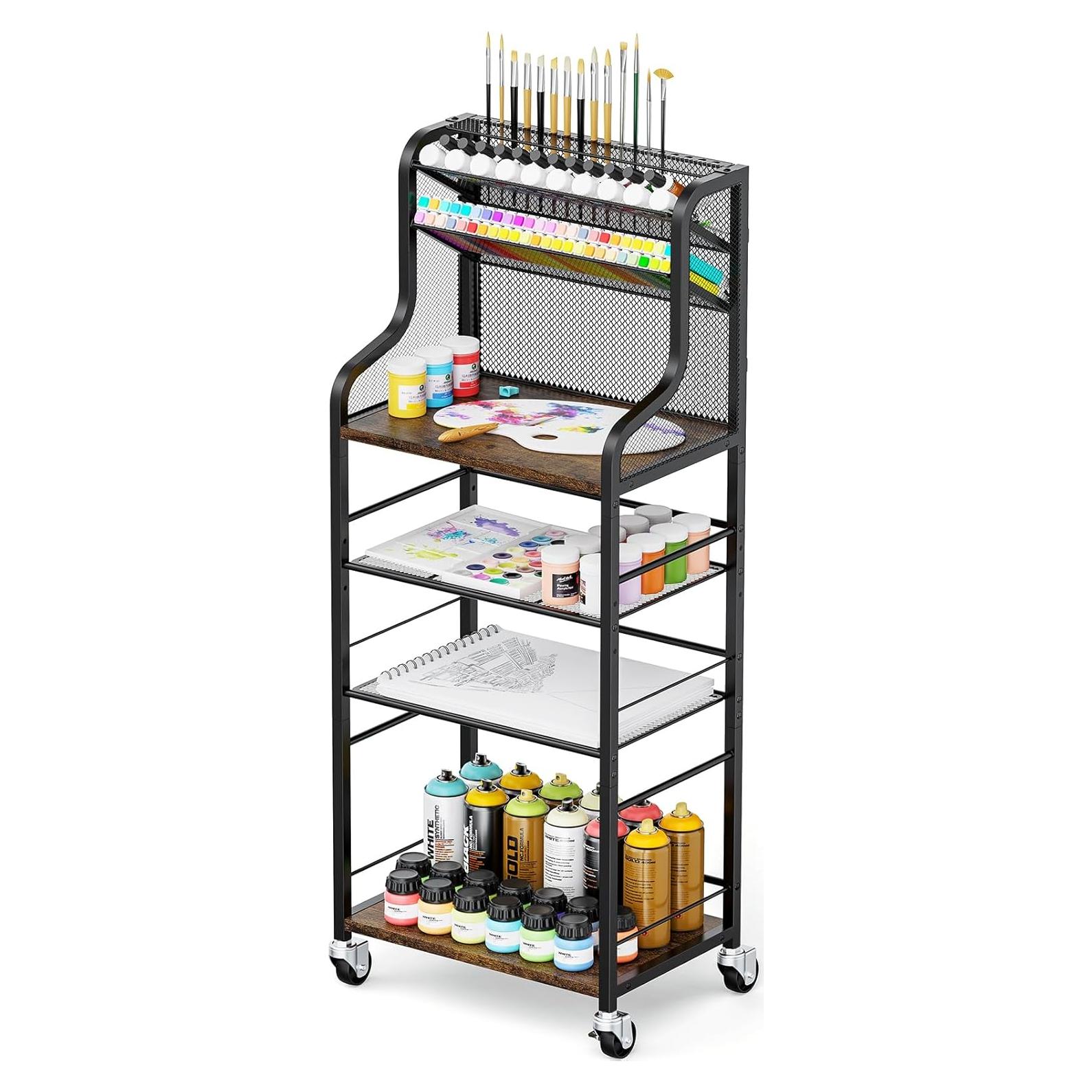 Carro Rodante de Almacenamiento PAPAGIFTREE 4 Niveles Metal