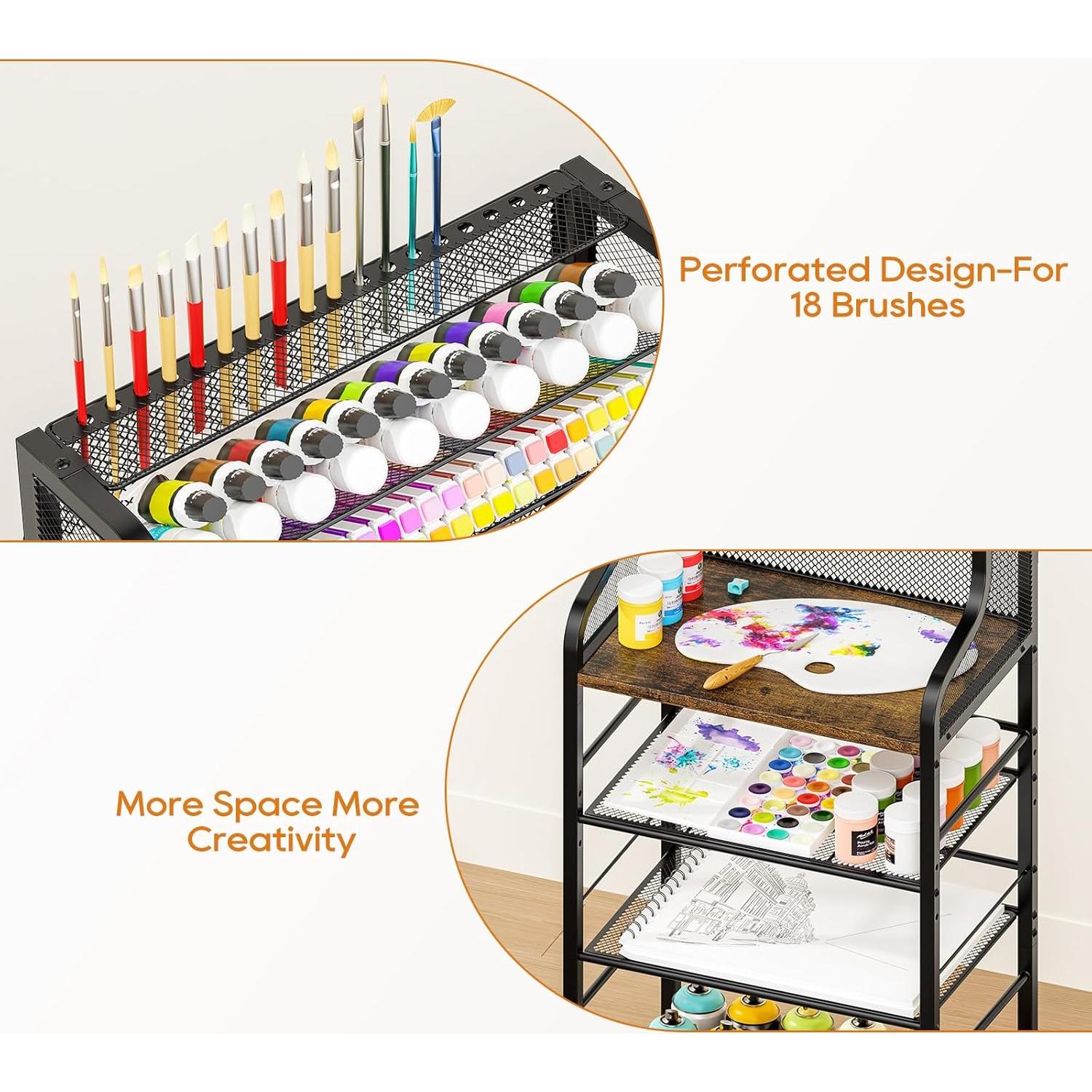 Carro Rodante de Almacenamiento PAPAGIFTREE 4 Niveles Metal