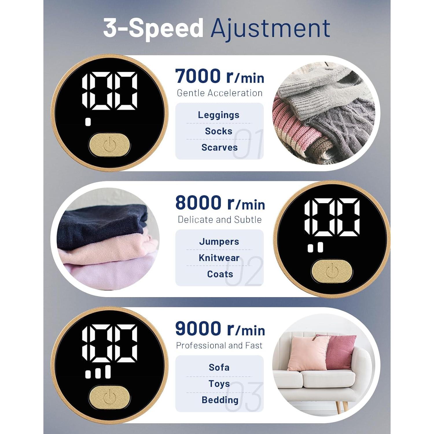 Quitapelusas eléctrico BEAUTURAL 1-MR02NA14 portátil 6 cuchillas