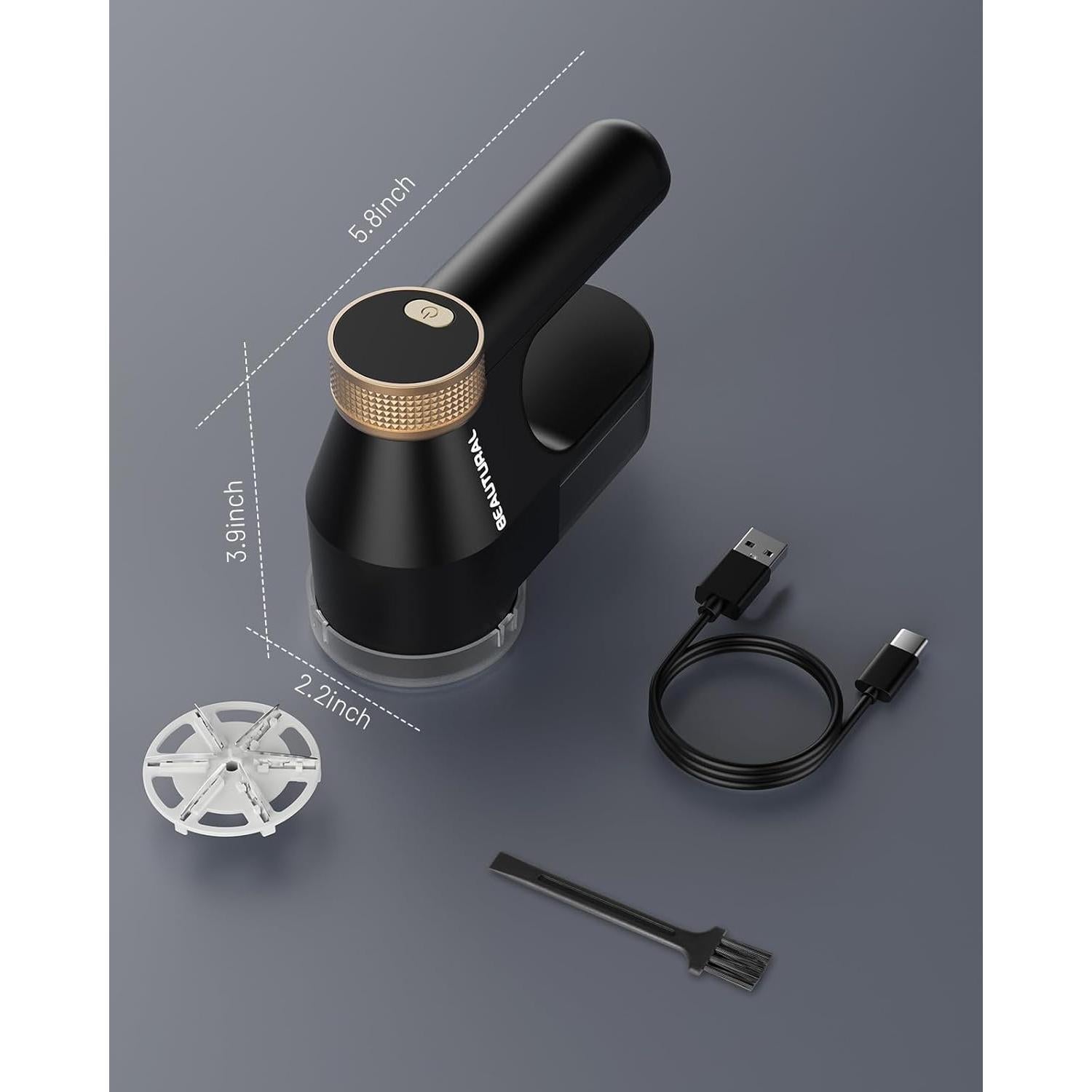 Quitapelusas eléctrico BEAUTURAL 1-MR02NA14 portátil 6 cuchillas