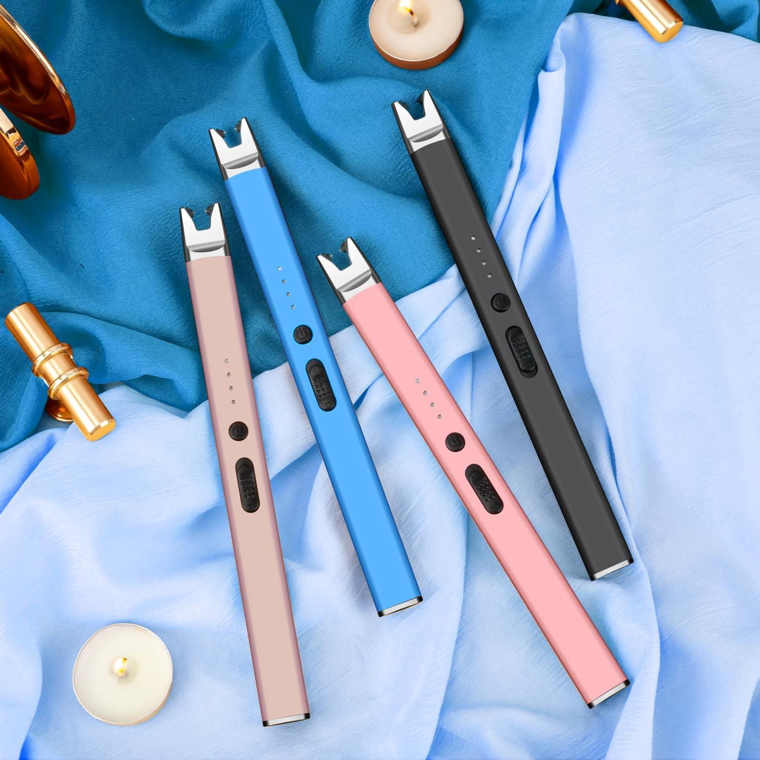 Encendedor eléctrico recargable LcFun rosa para vela y BBQ