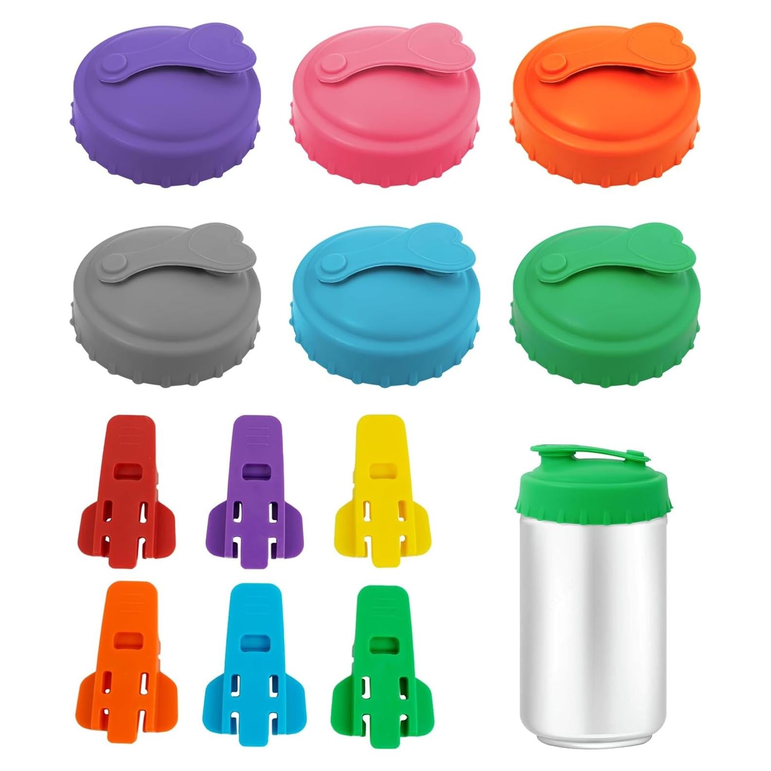 Cubiertas de Latas de Soda YONHTUTU 12 PCS Silicona Multicolor