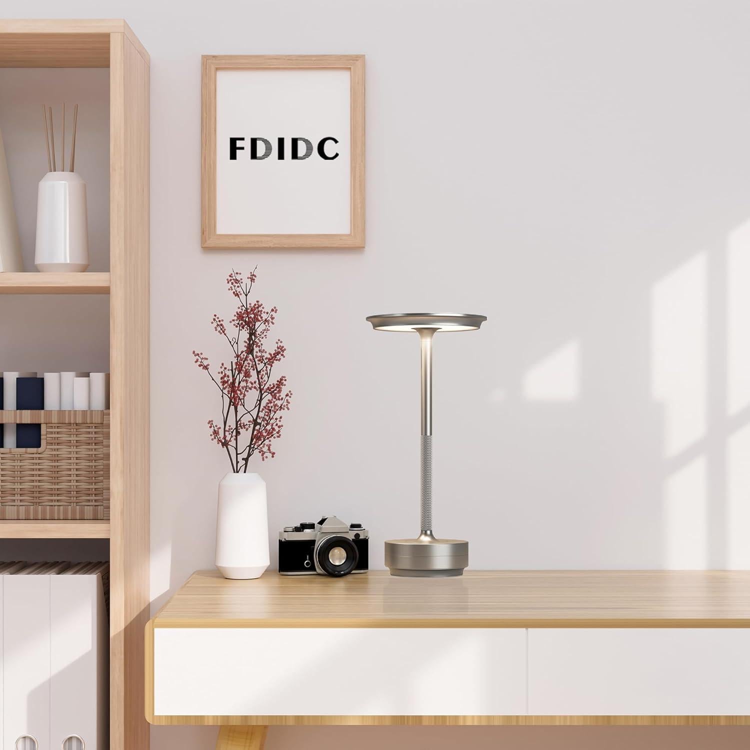 Lámpara de Mesa Inalámbrica FDIDC T106A Plata 5000mAh LED