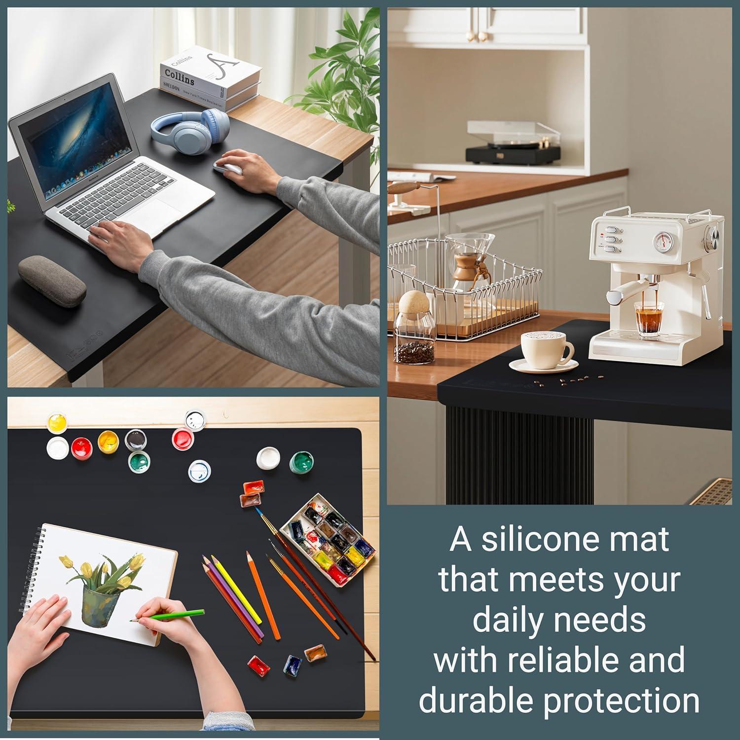 Alfombrilla de Silicona NEOZENSE 61x41cm Negra Resistente al Calor