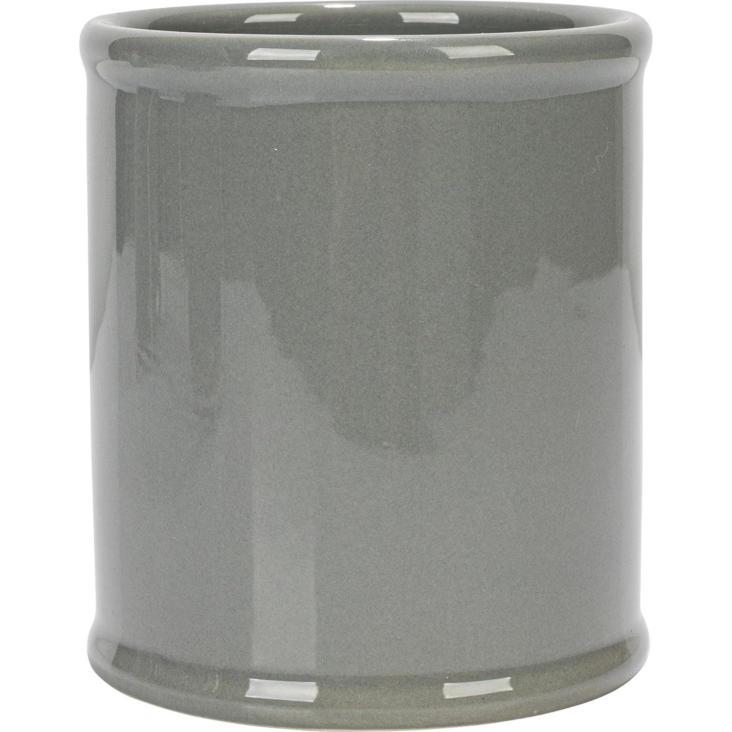 Conjunto de 3 Crocks de Cerámica Creative Co-Op en Gris y Blanco