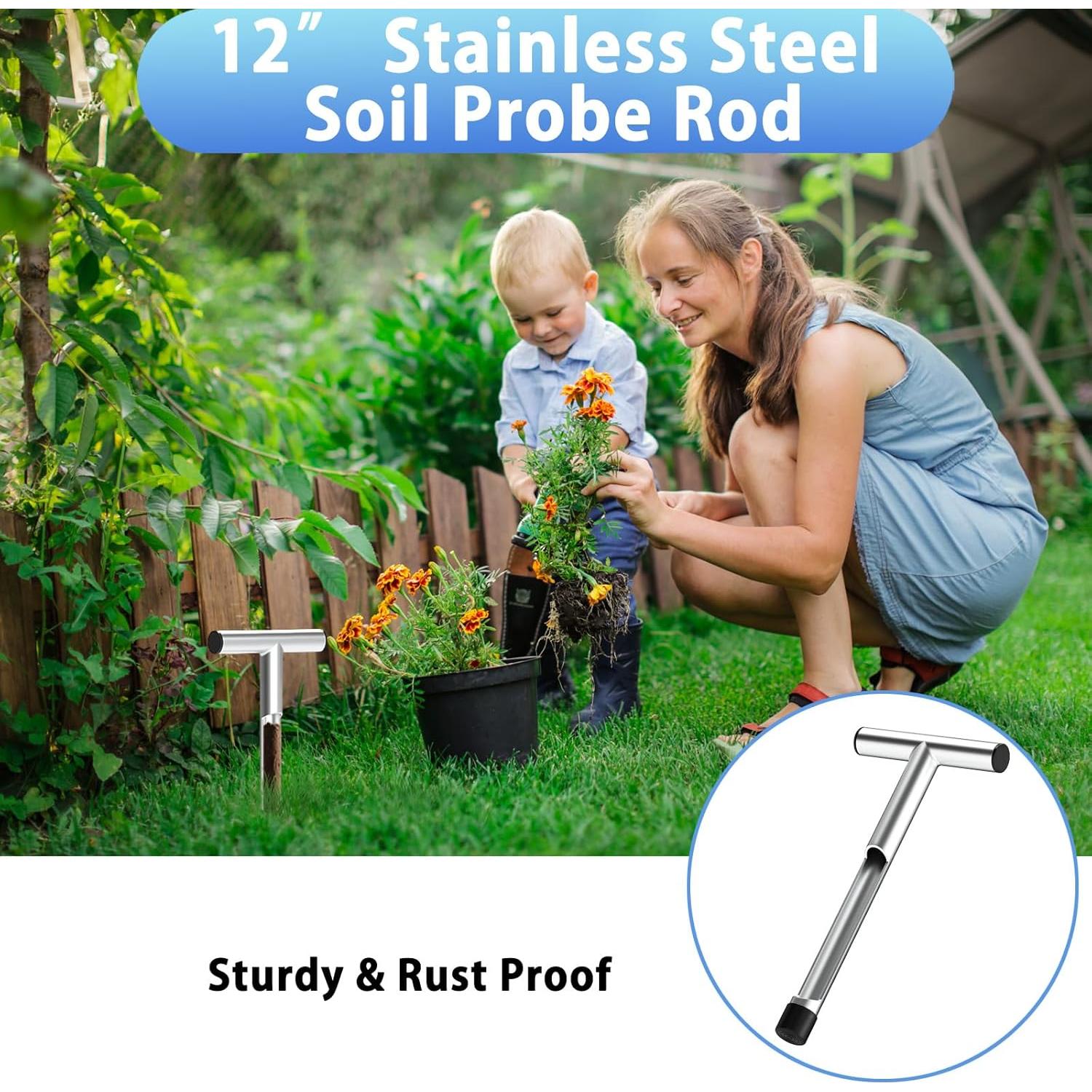 Sonda de Suelo ForoGore 30.48 cm Acero Inoxidable Mango en T