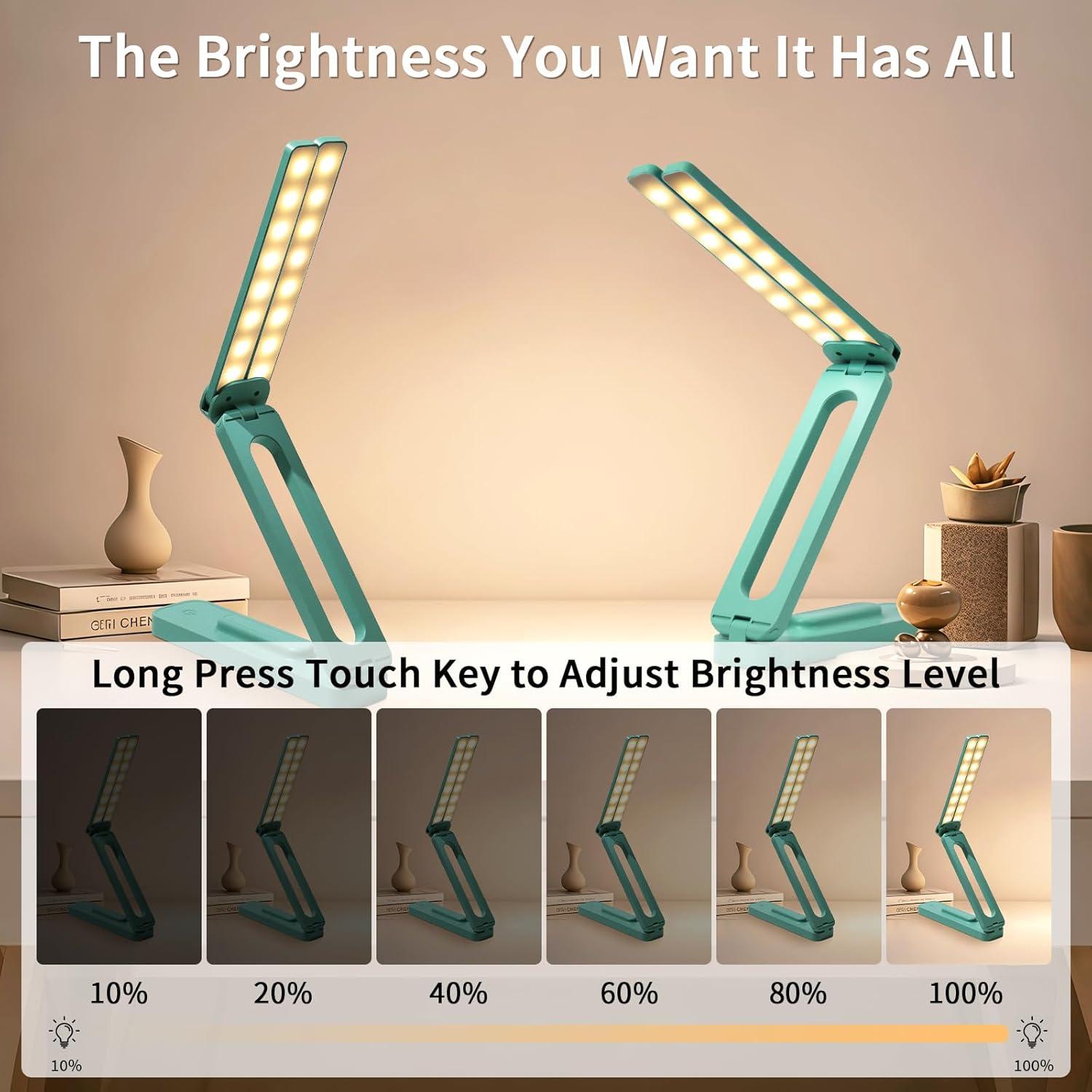 Lámpara de Escritorio LED Plegable Bsdgeclogy Azul 3 Modos