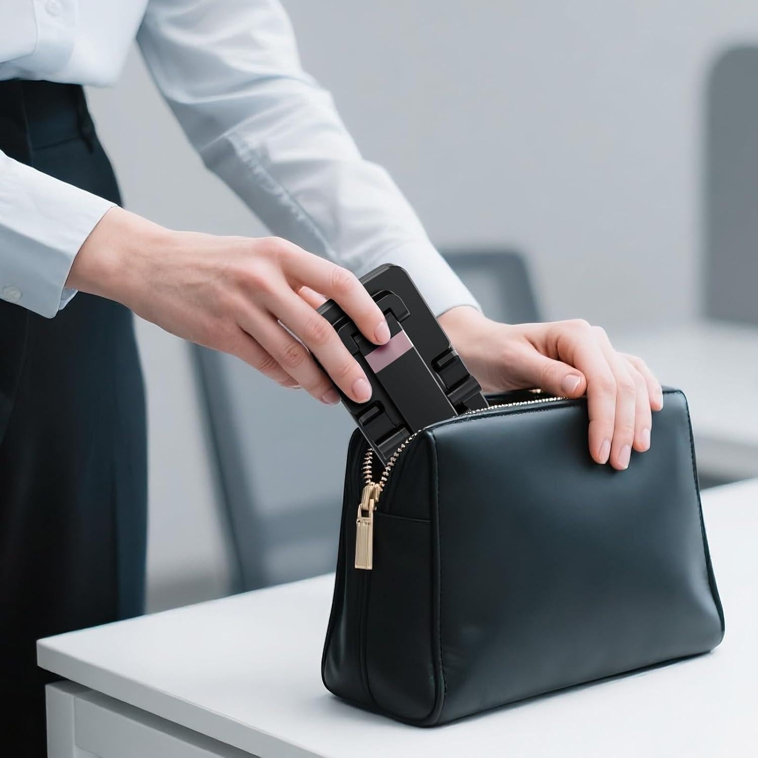 Soporte para Teléfono de Escritorio Meilibao Ajustable Negro