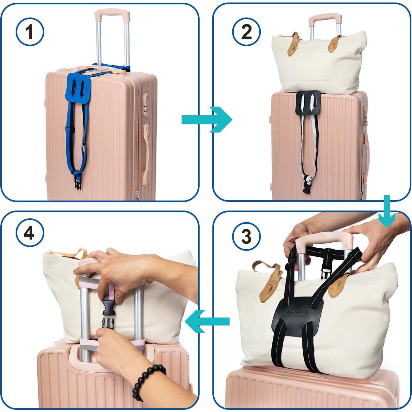 Correa Bungee de Equipaje RUMILLA Ajustable 1 pieza Negra