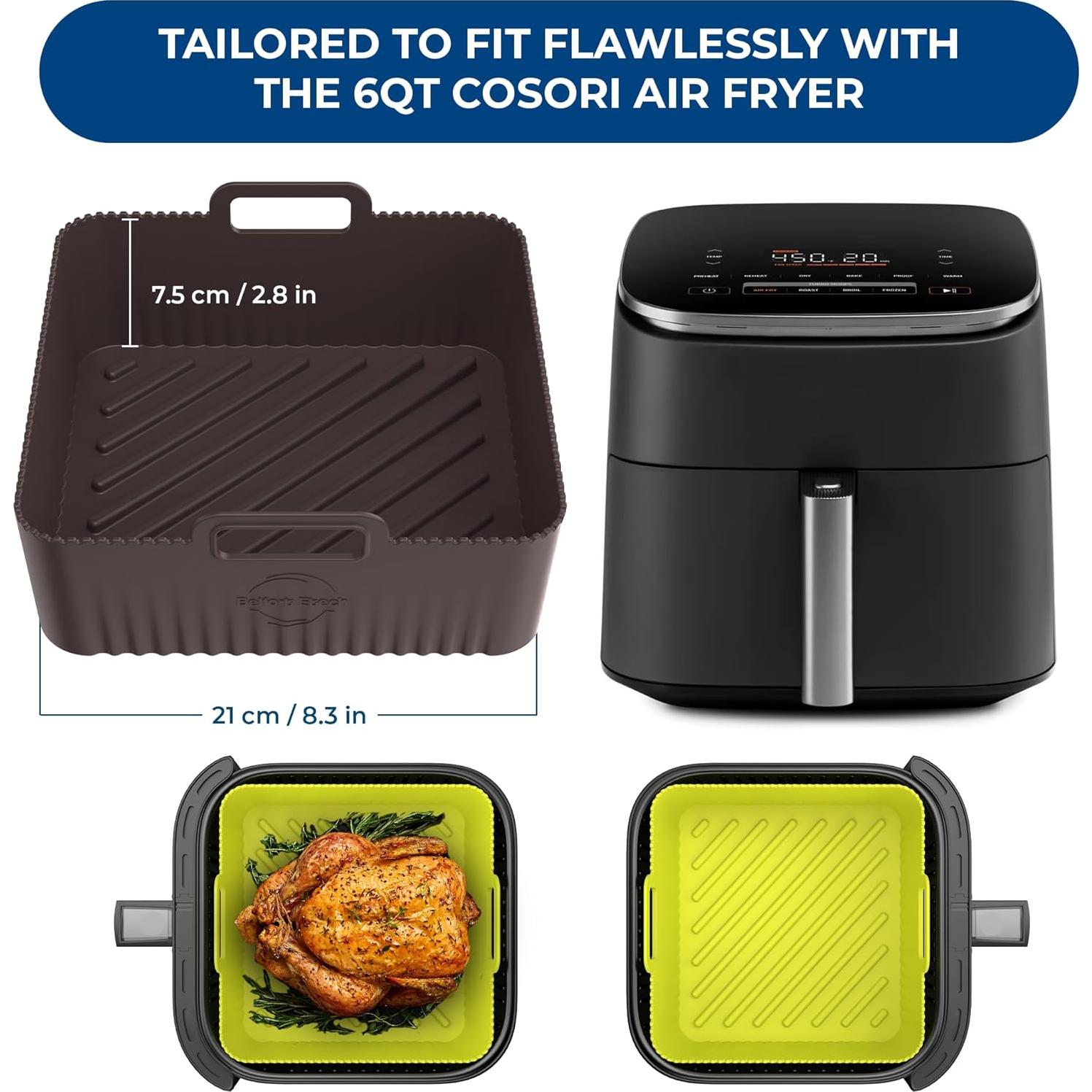 Forros de Silicona para Freidora de Aire Cosori 6Qt 21.1cm