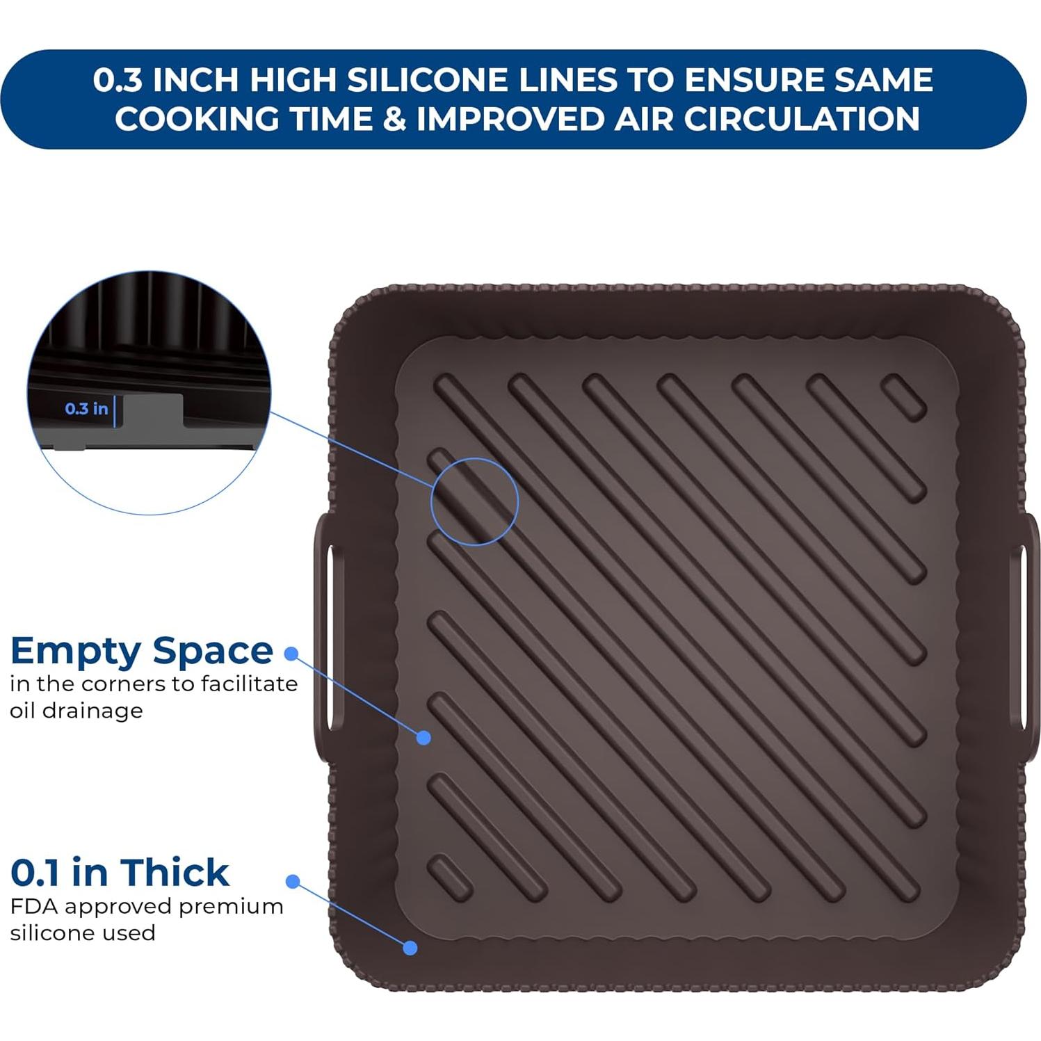 Forros de Silicona para Freidora de Aire Cosori 6Qt 21.1cm