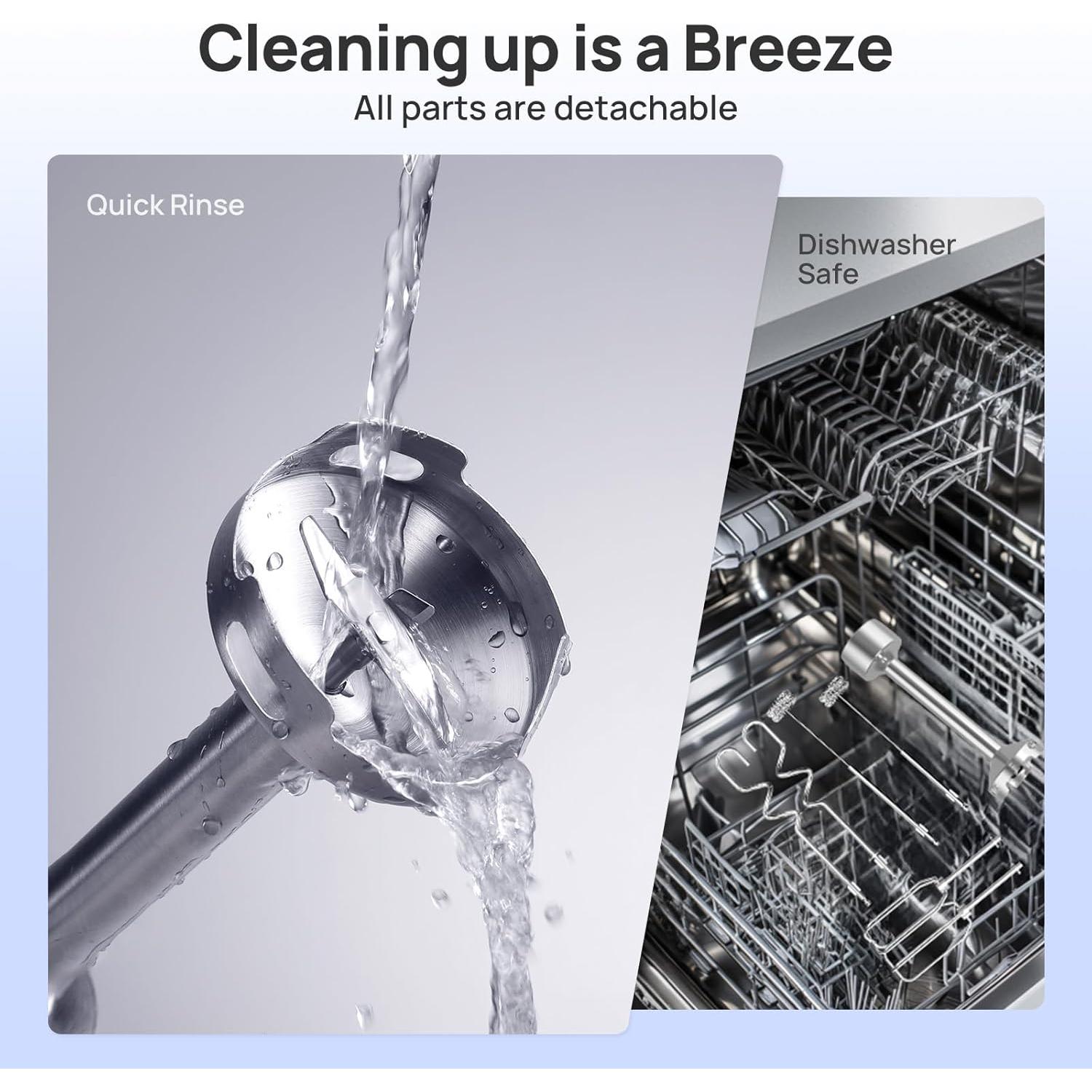 Batidora de Inmersión Consciot CH08 1100W 4 en 1 con Accesorios