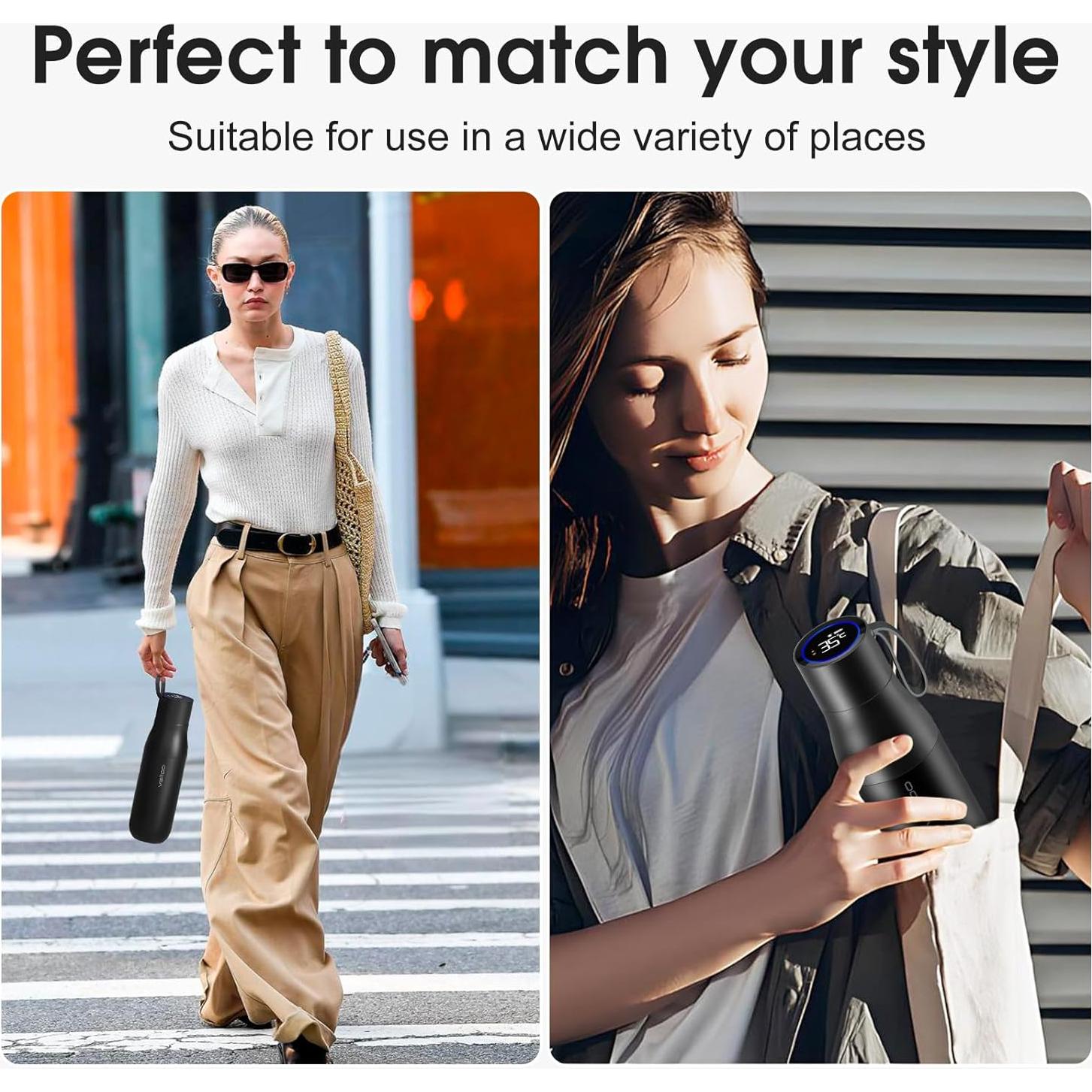 Botella de Agua Inteligente VSITOO S1 Pro 425ml Autolimpieza AI