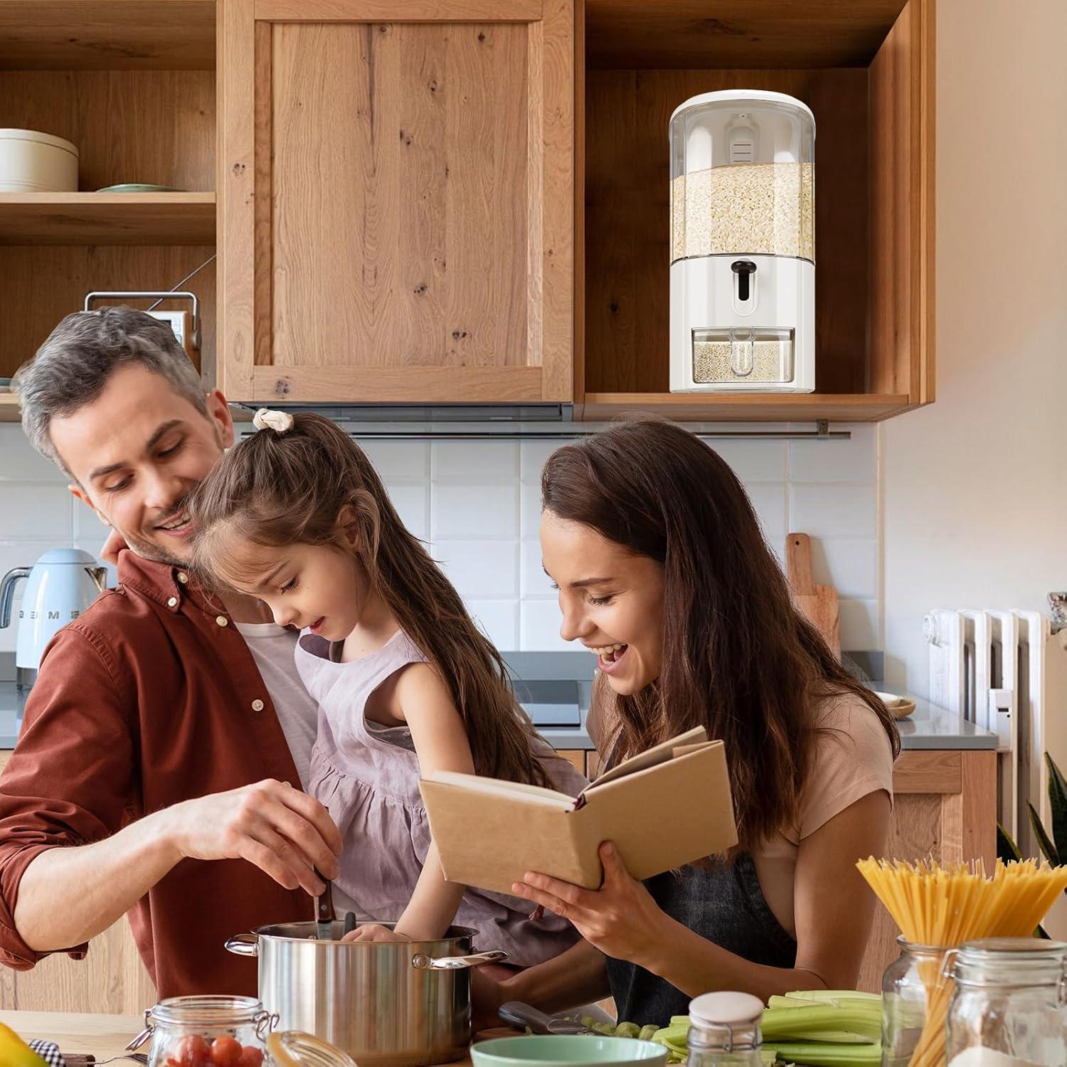 Dispensador de Arroz Triiter 6 kg Hermético con Taza Medidora