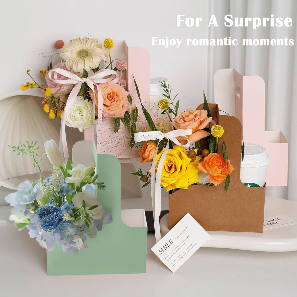 Portavasos de Cartón Marrón Lalvam para 2 Tazas - 8 Pcs