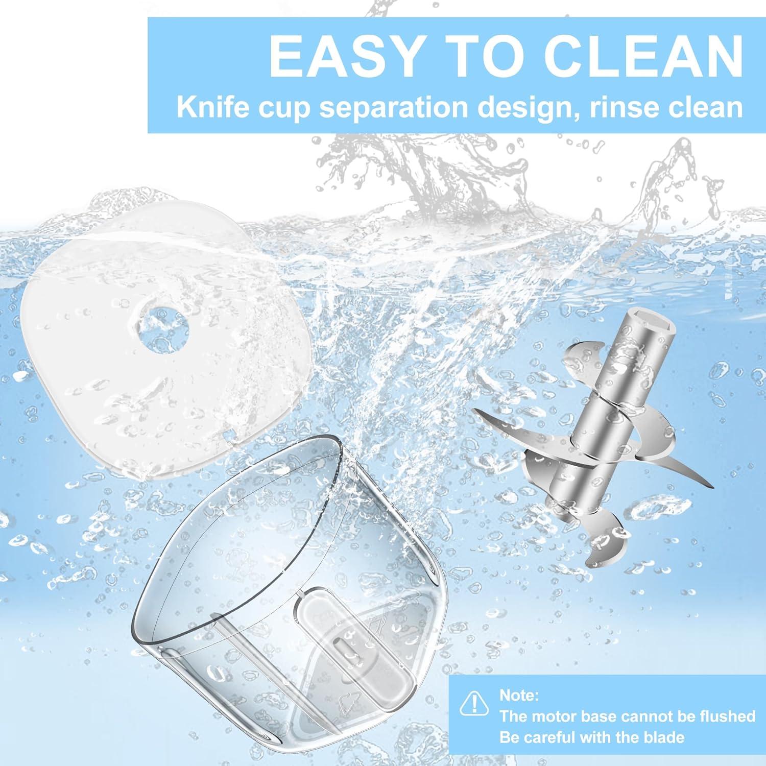 Picadora de Ajo Eléctrica G4S3 350ml con 6 Cuchillas Inoxidable