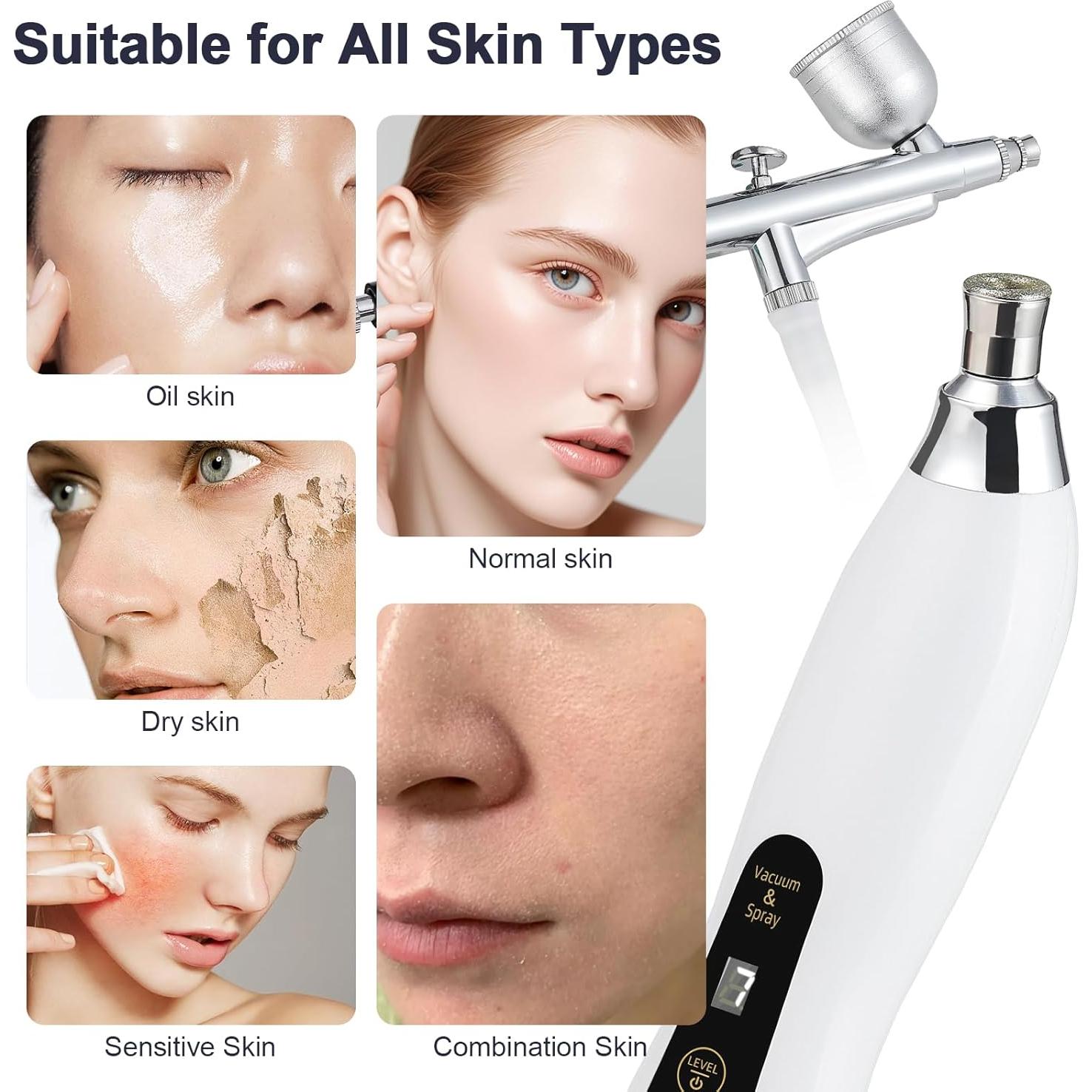 Máquina de Microdermoabrasión de Diamante IeBilif, 7 Modos