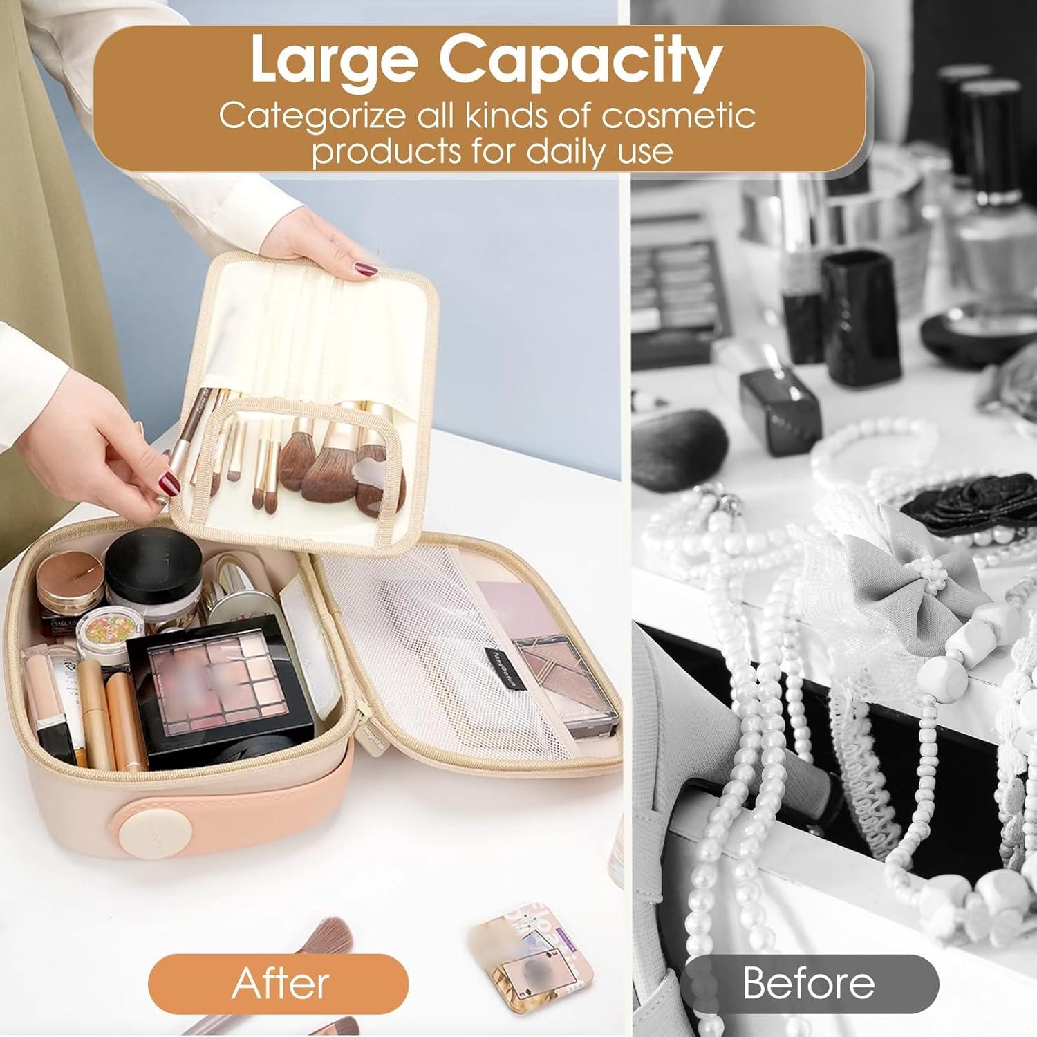 Estuche de Maquillaje WFDL Albaricoque Soñado Impermeable 25.1x20.1x10cm