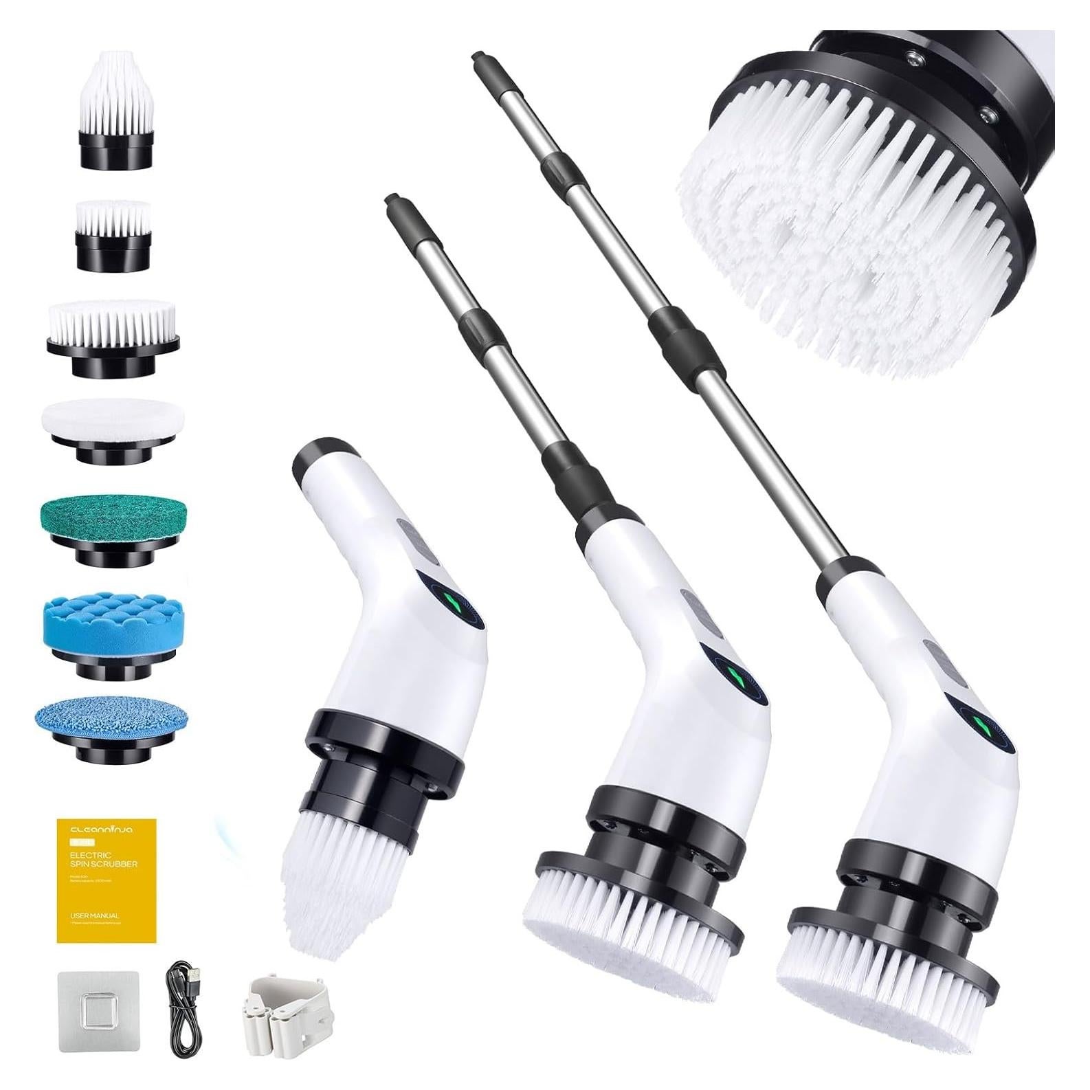 Cepillo Eléctrico Inalámbrico CLEANNINJA A-20 con 7 Cabezas