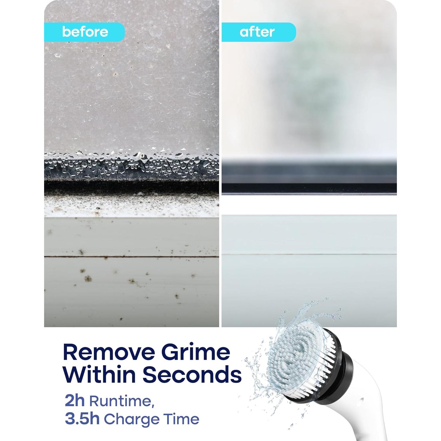 Cepillo Eléctrico Inalámbrico CLEANNINJA A-20 con 7 Cabezas