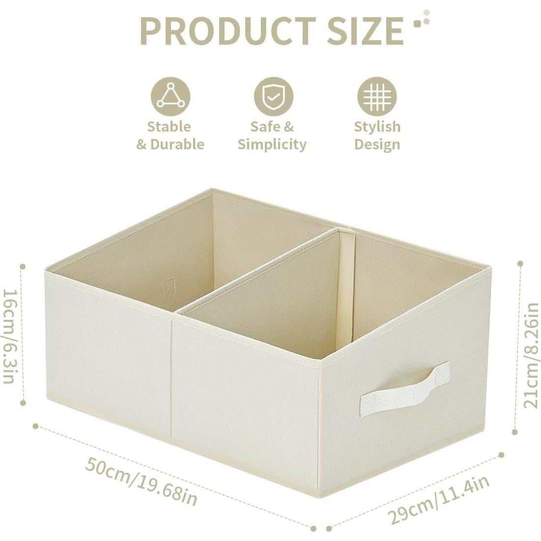 Cajas de Almacenamiento Trapezoidales DIMJ - 4 Piezas Beige