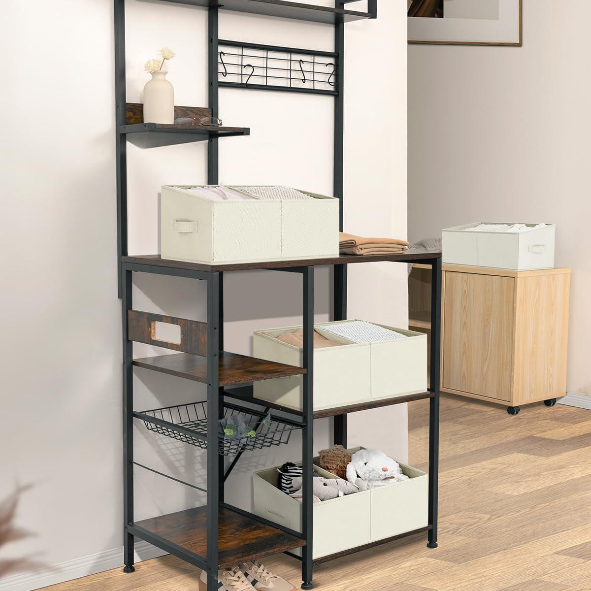 Cajas de Almacenamiento Trapezoidales DIMJ - 4 Piezas Beige